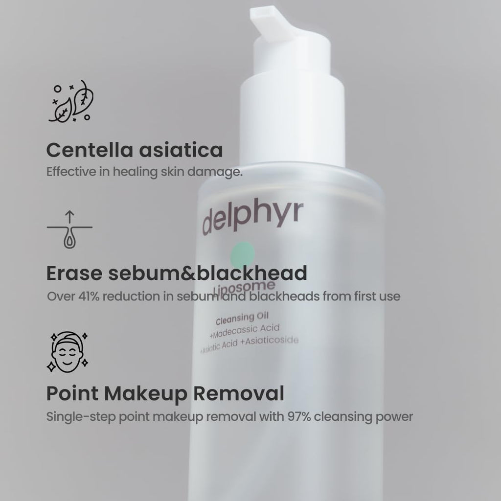 delphyr Liposome Daily Cleansing Oil — Gentle Makeup Remover & Blackhead Care for Sensitive Skin