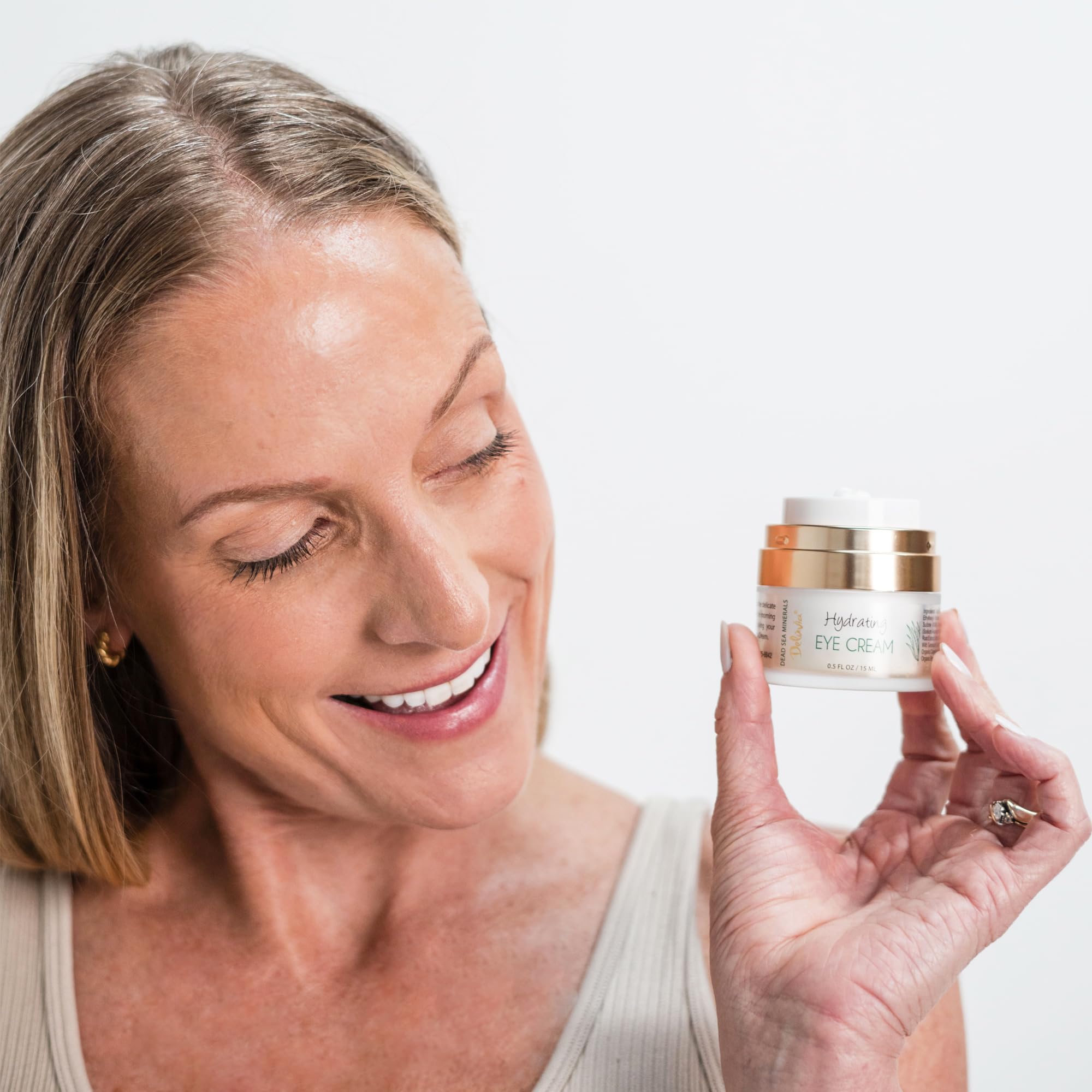 Delúvia Eye Cream Moisturizer | Hydrating Undereye Cream with Organic Aloe, Vitamin E & Rosehip Oil