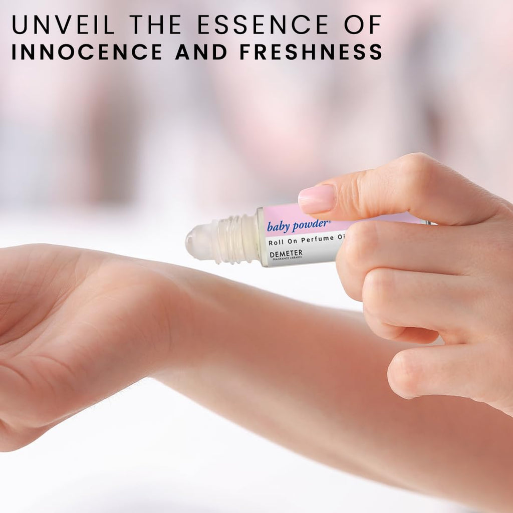 DEMETER Baby Powder Roll-On Perfume Oil – 0.33 oz, Long-Lasting Fresh Scent