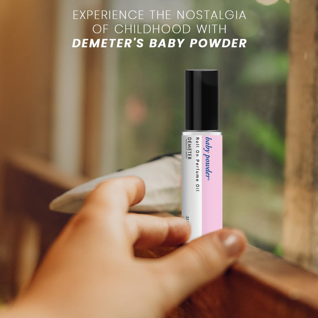 DEMETER Baby Powder Roll-On Perfume Oil – 0.33 oz, Long-Lasting Fresh Scent