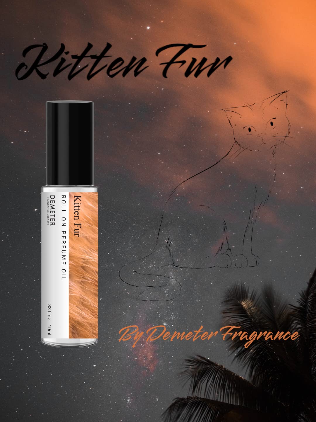 DEMETER Kitten Fur Roll-On Perfume Oil | 0.33 oz, Long-Lasting