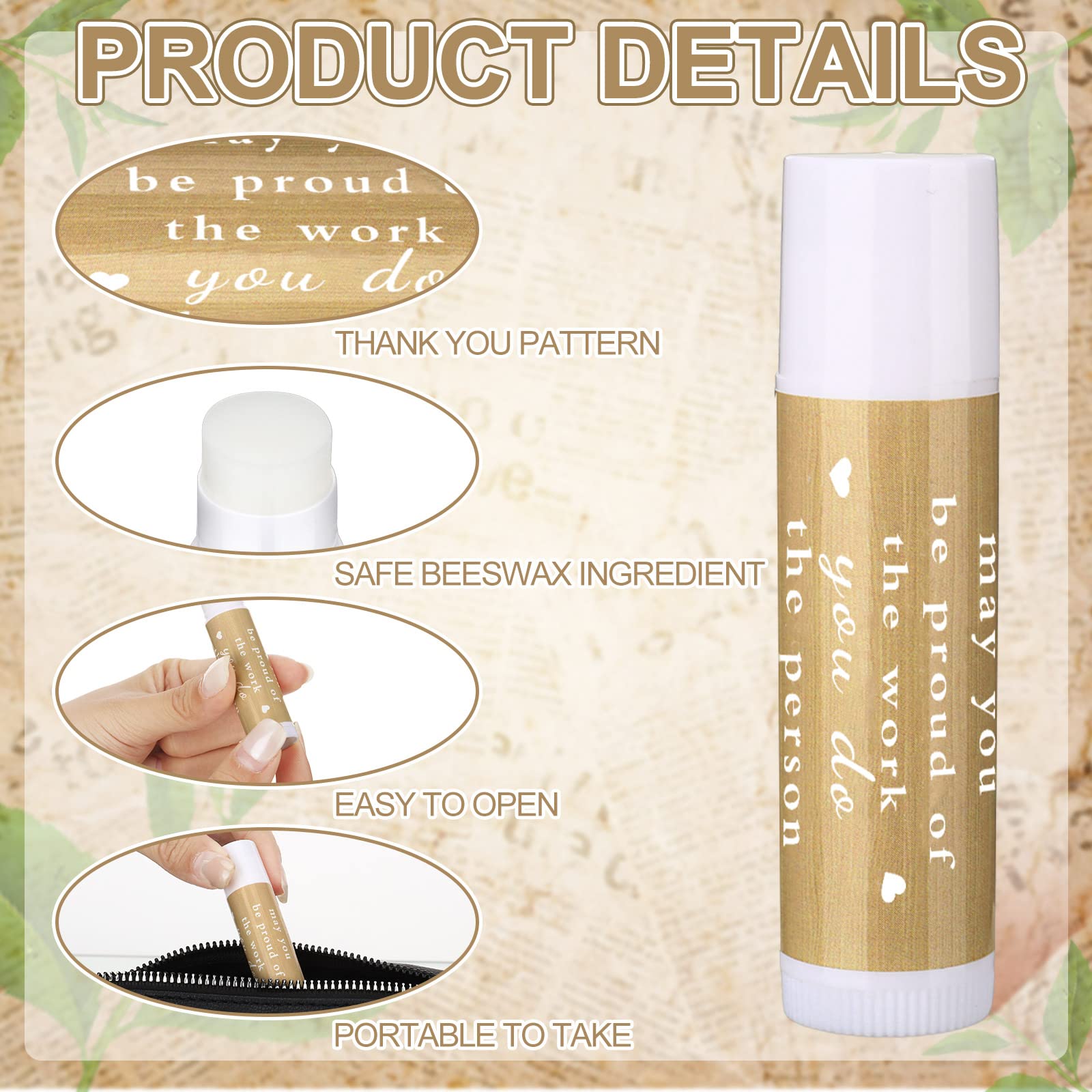 Demissle 48 Pcs Lip Balm Bulk | You're The Balm Teacher Appreciation Gift & Party Favors