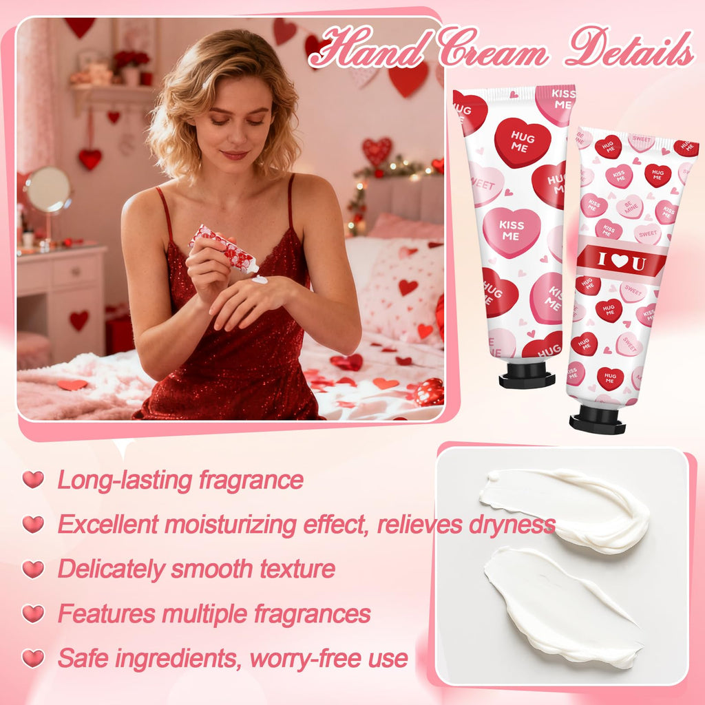 Demissle Valentine's Day Hand Cream & Lip Balm Gift Set – 6 Duos for Galentine's