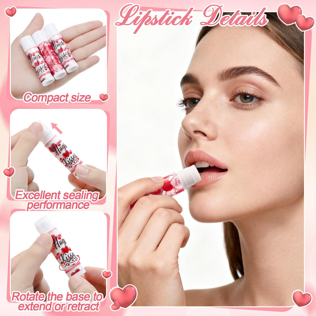 Demissle 24 Sets Valentine's Day Hand Cream & Lip Balm Gift Set – Galentine's Day Party Favors