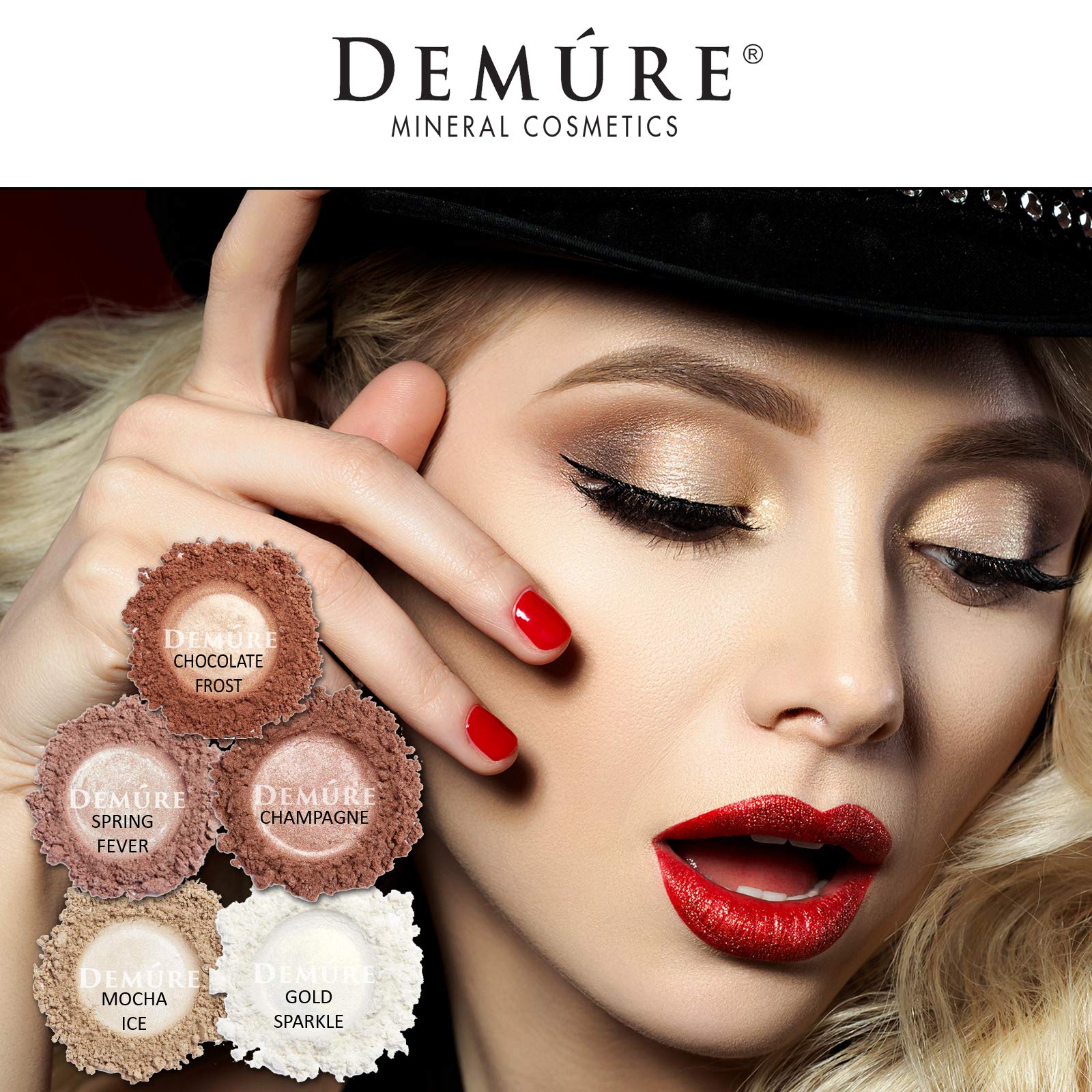 DEMÚRE Mineral Eye Shadow Mocha Ice – Glitter Shimmer Loose Powder