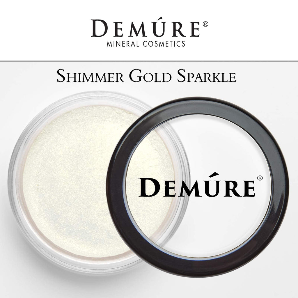 DEMÚRE Demure Mineral Glitter Eye Shadow – Gold Sparkle Shimmer (Loose Powder)