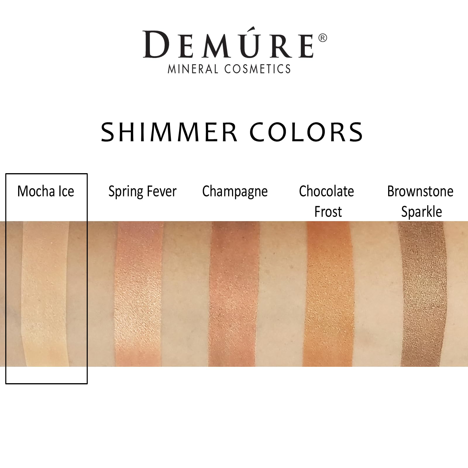 DEMÚRE Mineral Eye Shadow Mocha Ice – Glitter Shimmer Loose Powder