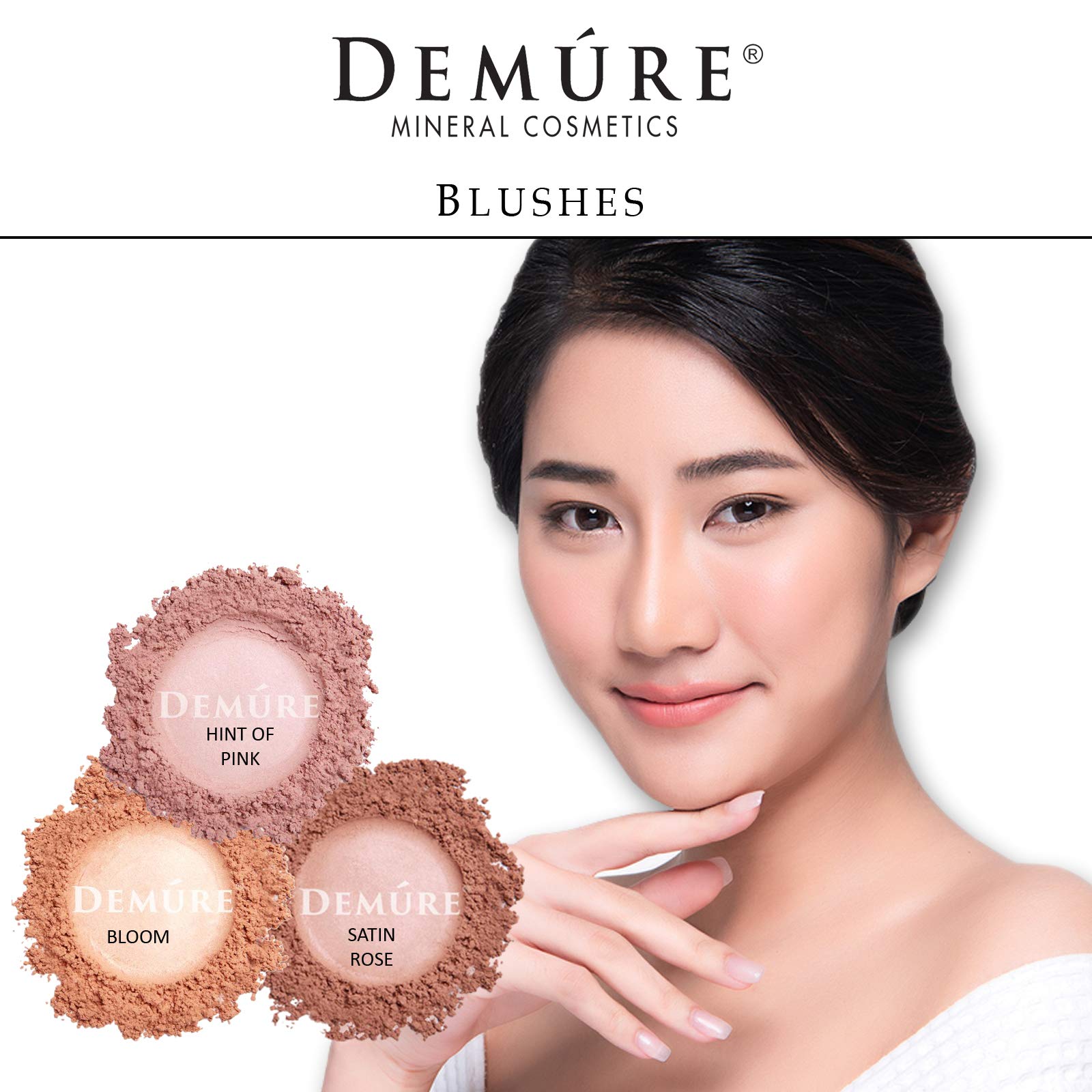 DEMÚRE Bloom Natural Loose Blush Powder – Cruelty-Free Mineral Makeup