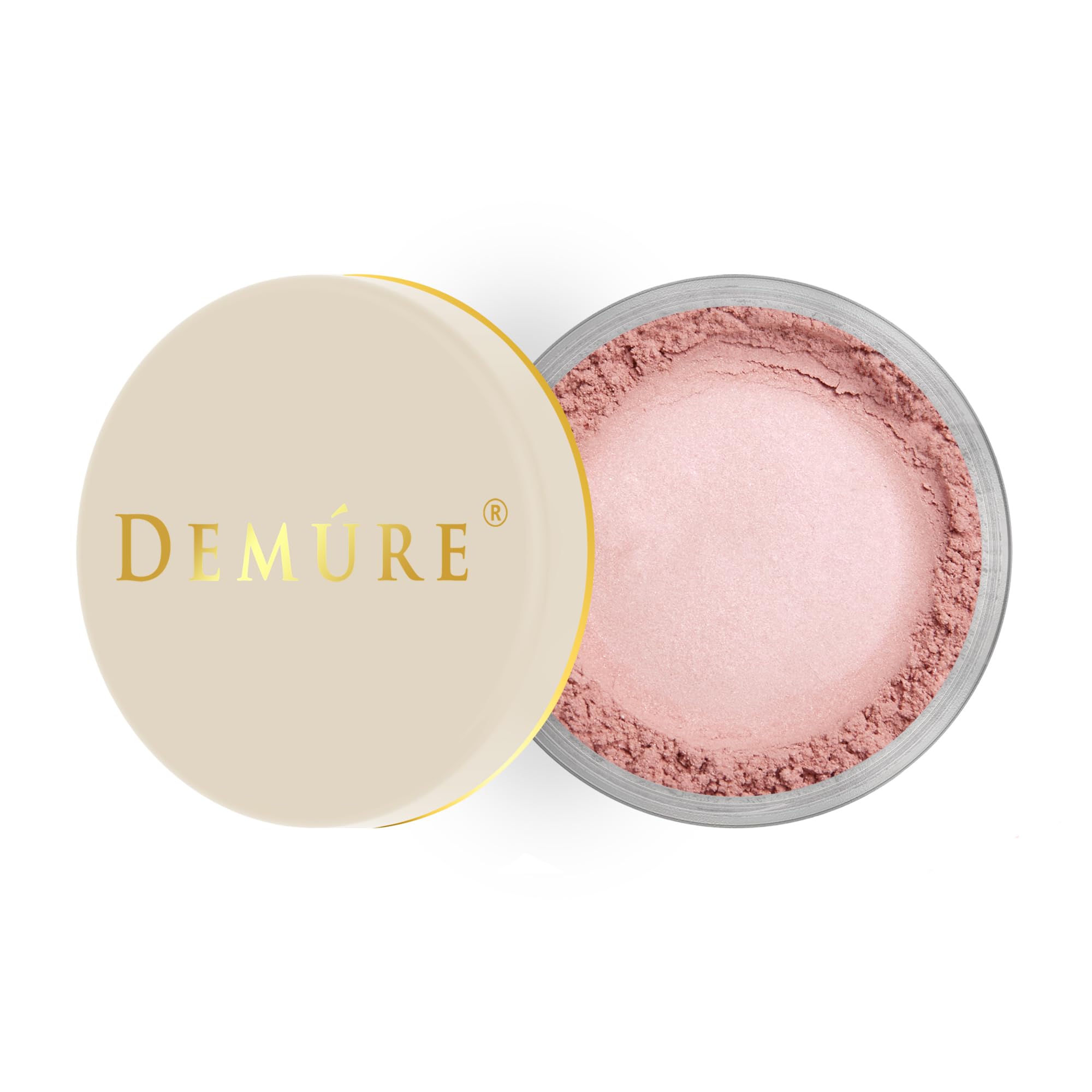 DEMÚRE Mineral Blush Makeup (Hint of Pink) – Loose Powder, Professional Grade, Cruelty-Free