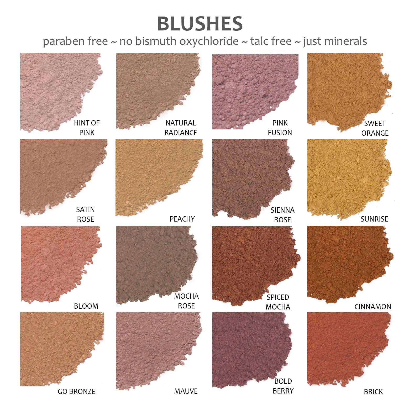 DEMURE Mineral Blush Makeup – Natural Radiance, Loose Powder, 12 Shades, Satin Finish, Cruelty Free