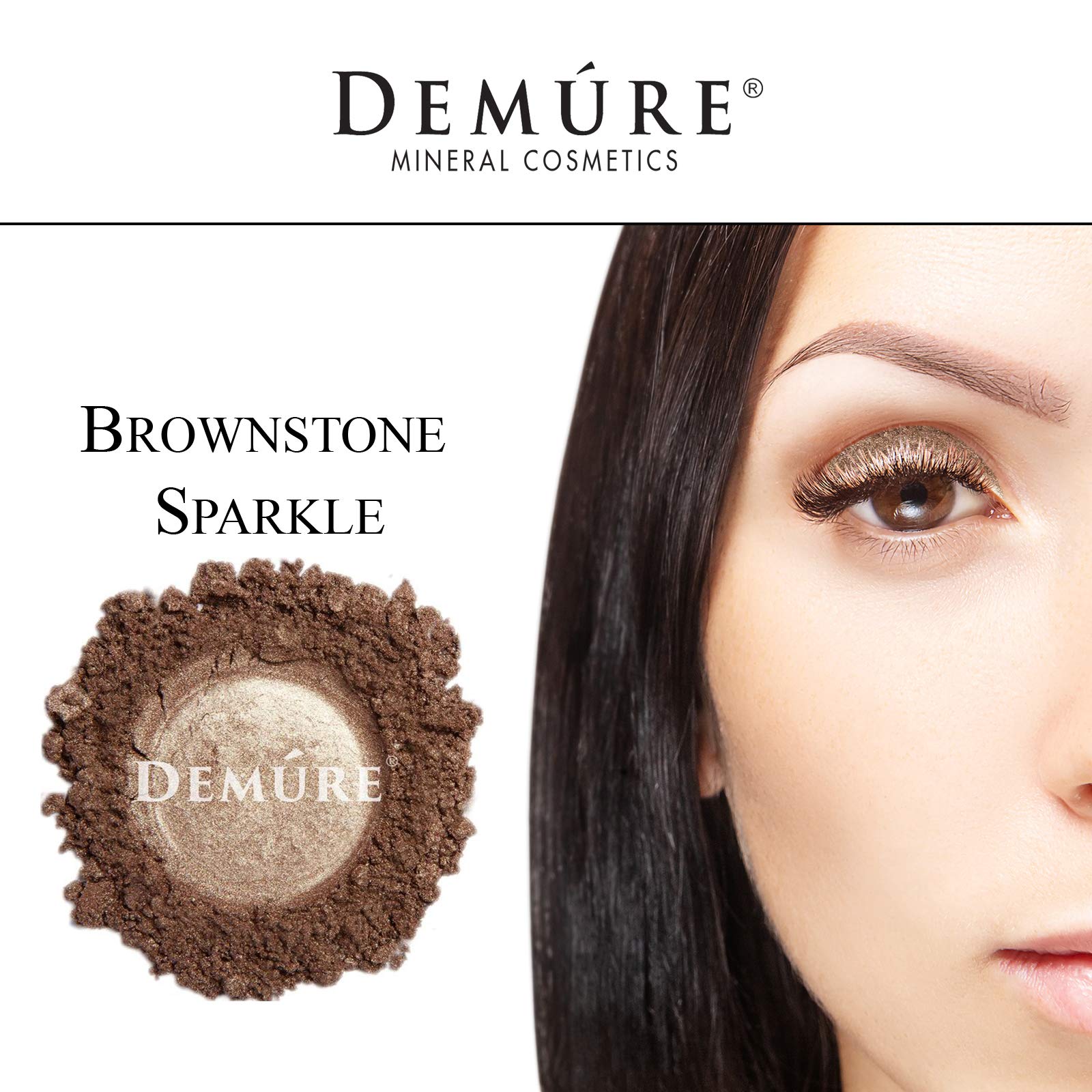 Demure Mineral Eye Shadow – Brownstone Sparkle | 33 Natural Shimmer Minerals