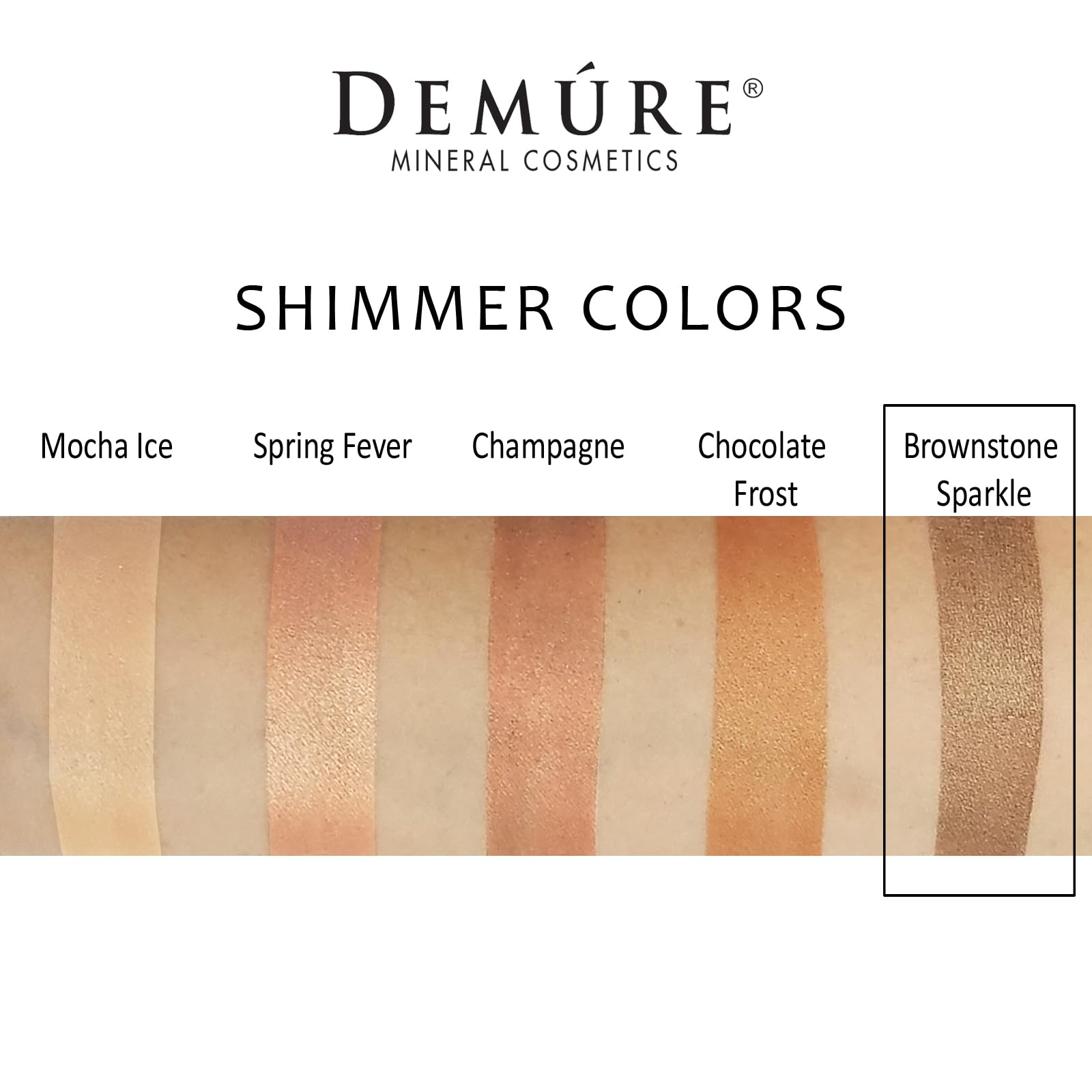 Demure Mineral Eye Shadow – Brownstone Sparkle | 33 Natural Shimmer Minerals