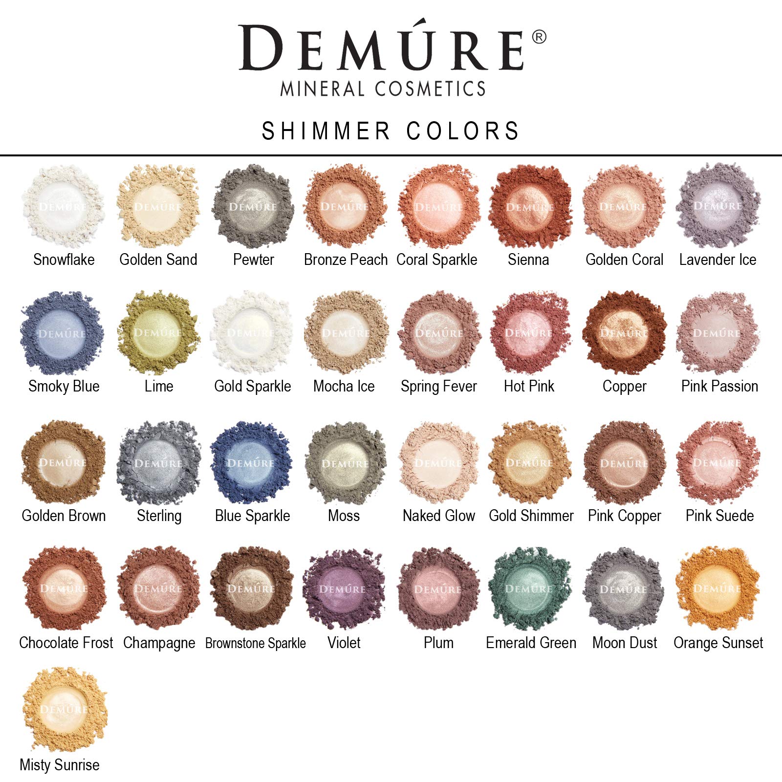 Demure Mineral Eye Shadow Moss – Shimmer Glitter Eyeshadow (Loose Powder)