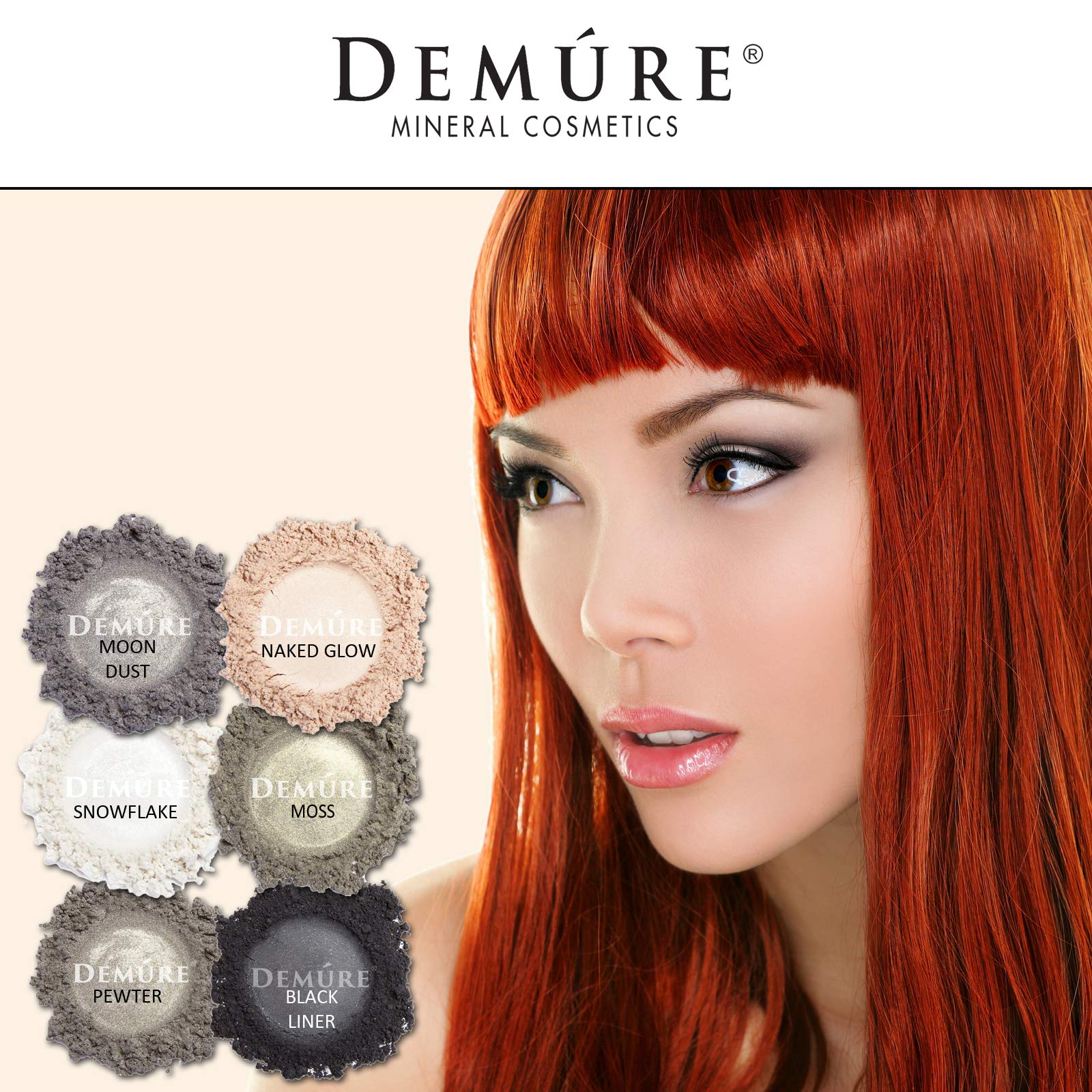 Demure Mineral Eye Shadow Pewter – Shimmer Loose Powder, Natural, Cruelty-Free