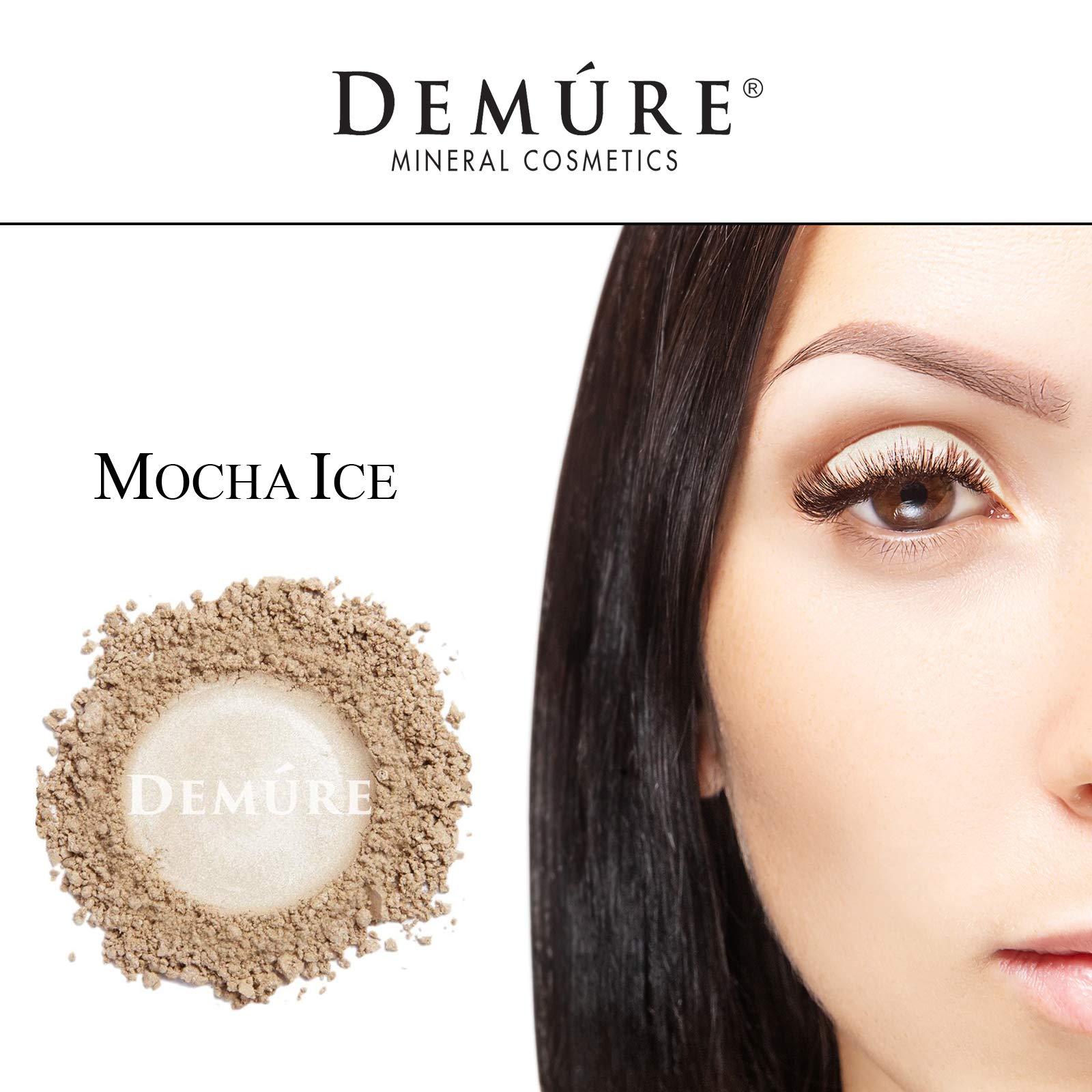 DEMÚRE Mineral Eye Shadow Mocha Ice – Glitter Shimmer Loose Powder