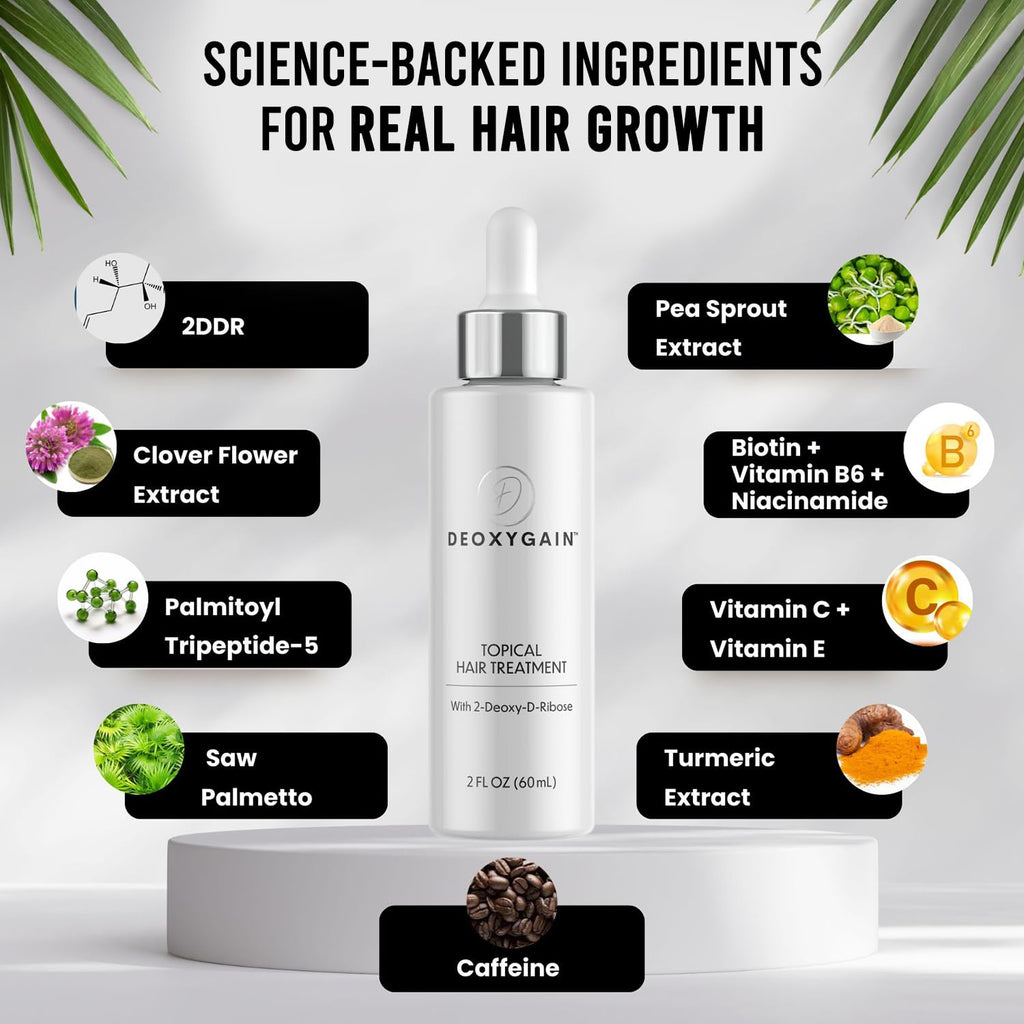 Deoxygain Hair Serum – Advanced 2DDR Growth Formula for Fuller Hair (2oz)