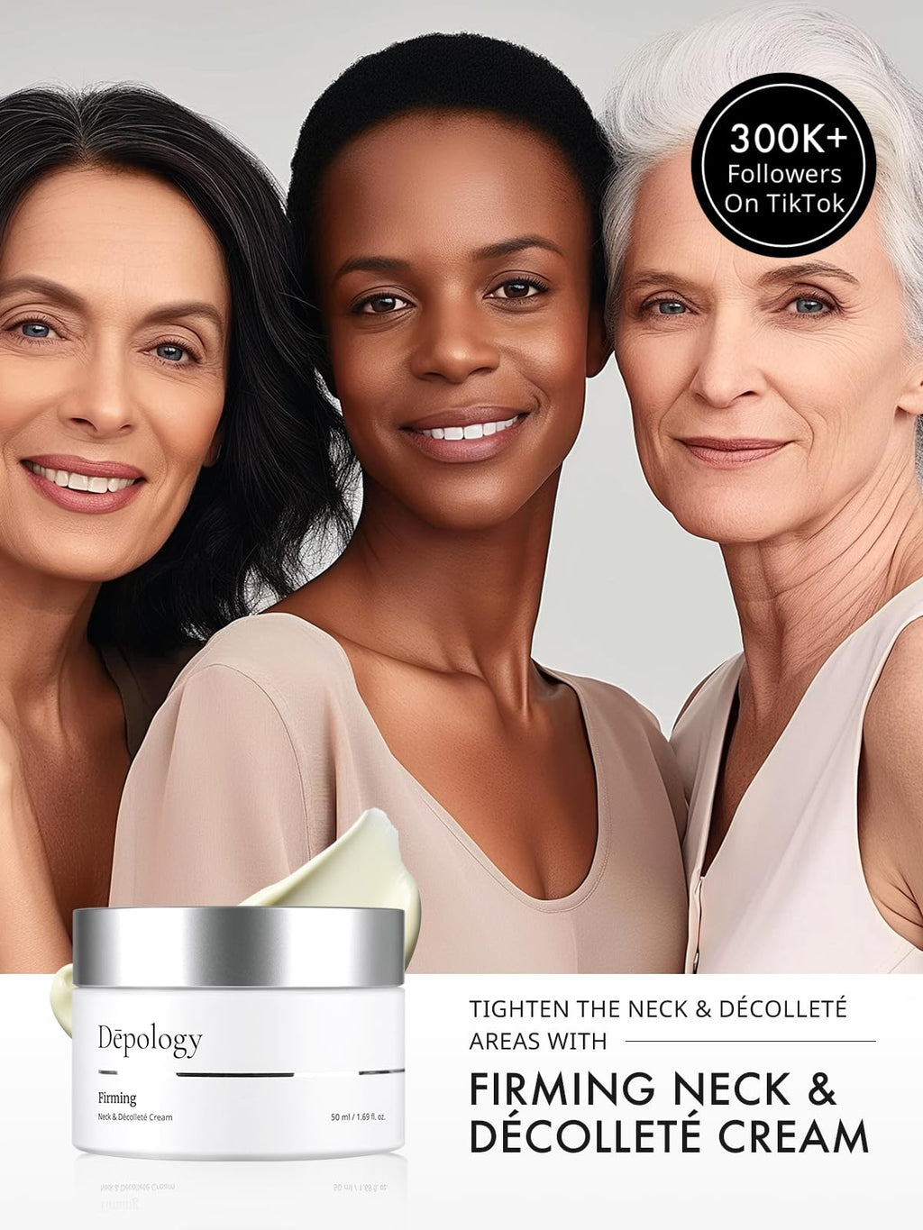 Depology Firming Neck & Décolleté Cream – IDEALIFT 4%, Retinol, Multi-HA (1.69 oz)