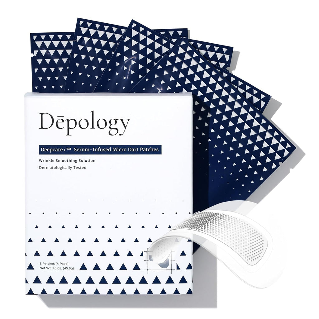 depology Deepcare+ Serum-Infused Micro Dart Patches – Hydrating Eye Patches with Peptides (12 Pairs)
