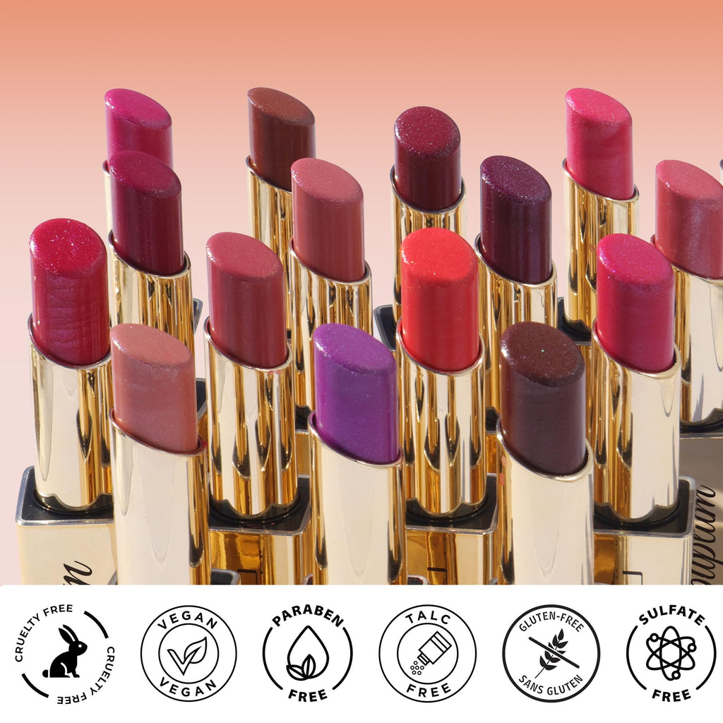 Depuplum Hot Pink Brown Nude Lipstick Set – Hydrating Shimmer Lip Color DM110/DM117/DM118