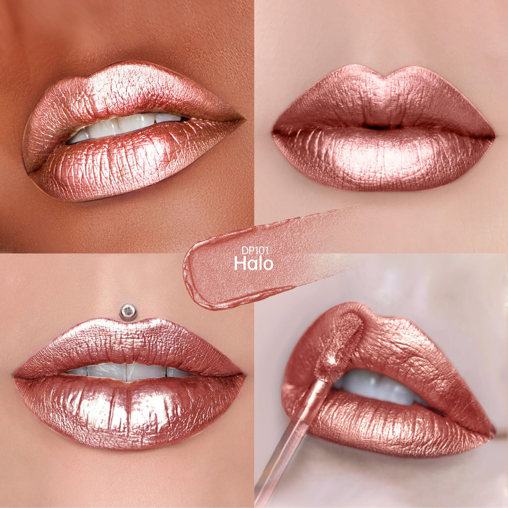 Depuplum 3Pc Metallic Lipstick Set – DP101/104/108, Long-Lasting & Waterproof