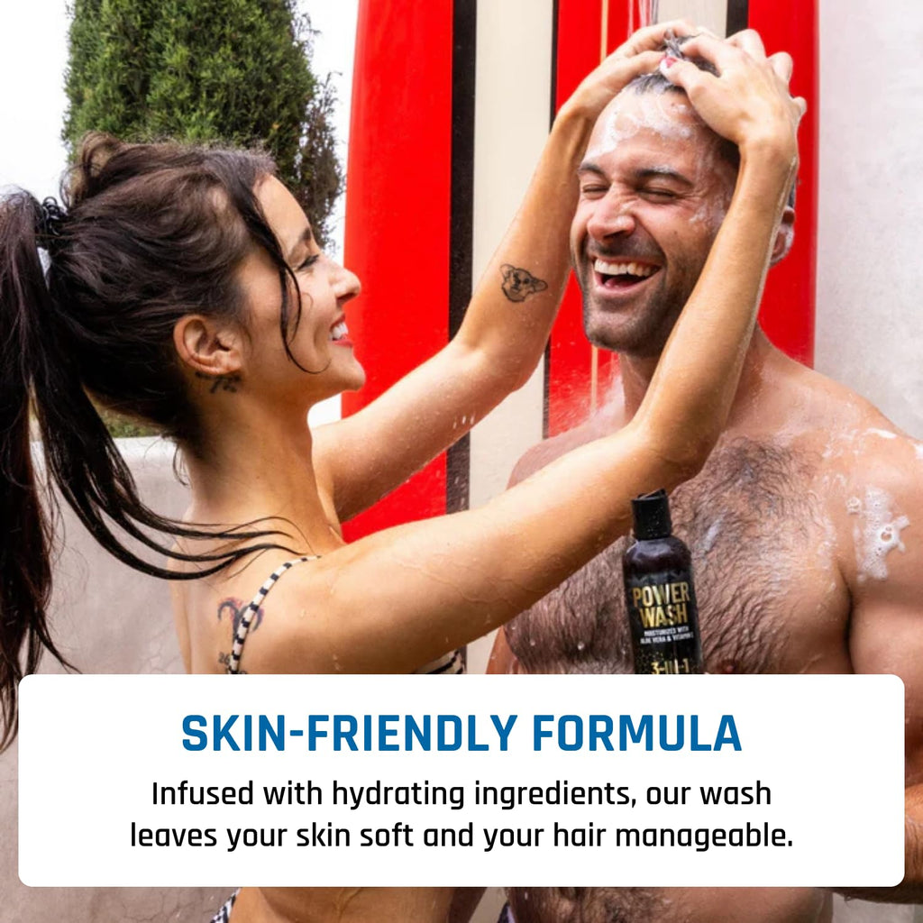 Derm Dude 3-in-1 Body Wash for Men | Aloe Vera & Vitamin E | Alpine Breeze 8oz