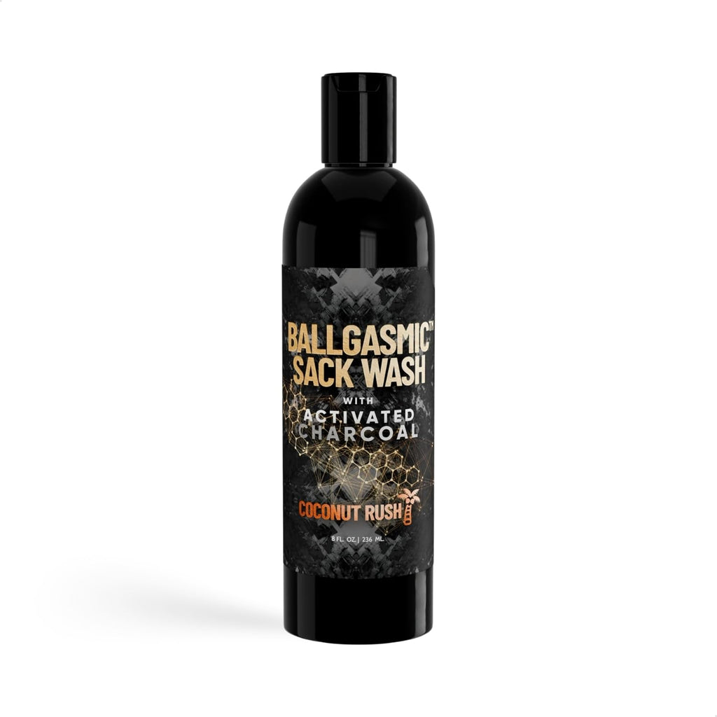 Derm Dude BallGasmic Ball Wash for Men – Anti-Chafe Charcoal Odor Control, Coconut Rush, 8oz