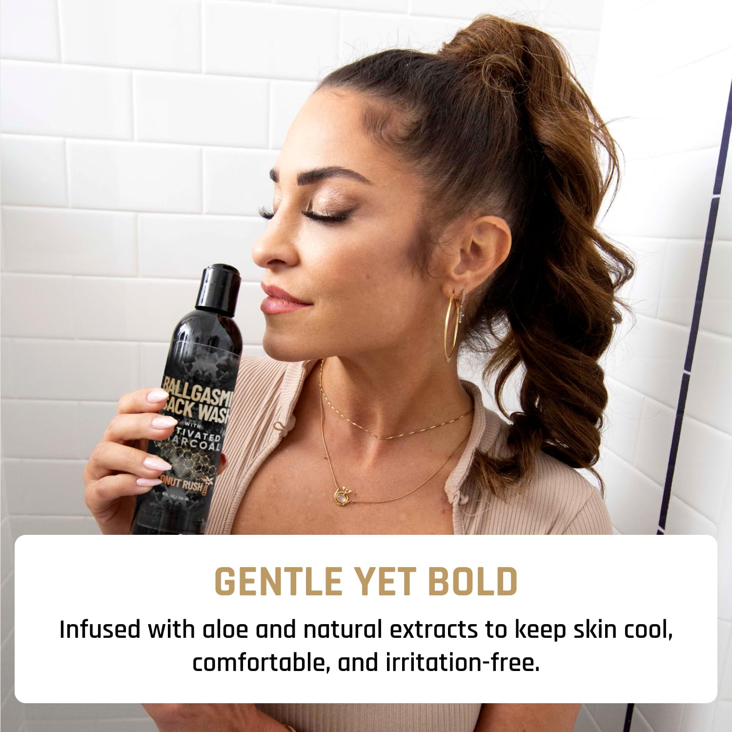 Derm Dude BallGasmic Ball Wash for Men – Anti-Chafe Charcoal Odor Control, Coconut Rush, 8oz