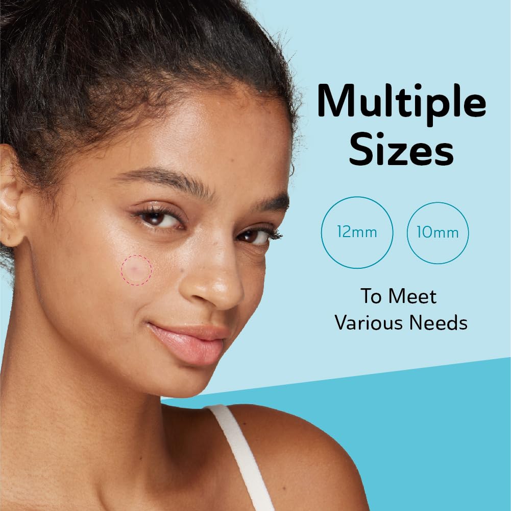DERMA ANGEL Ultra Invisible Acne Patches for Cystic Acne – Day & Night Use, 48 Count, 3 Sizes