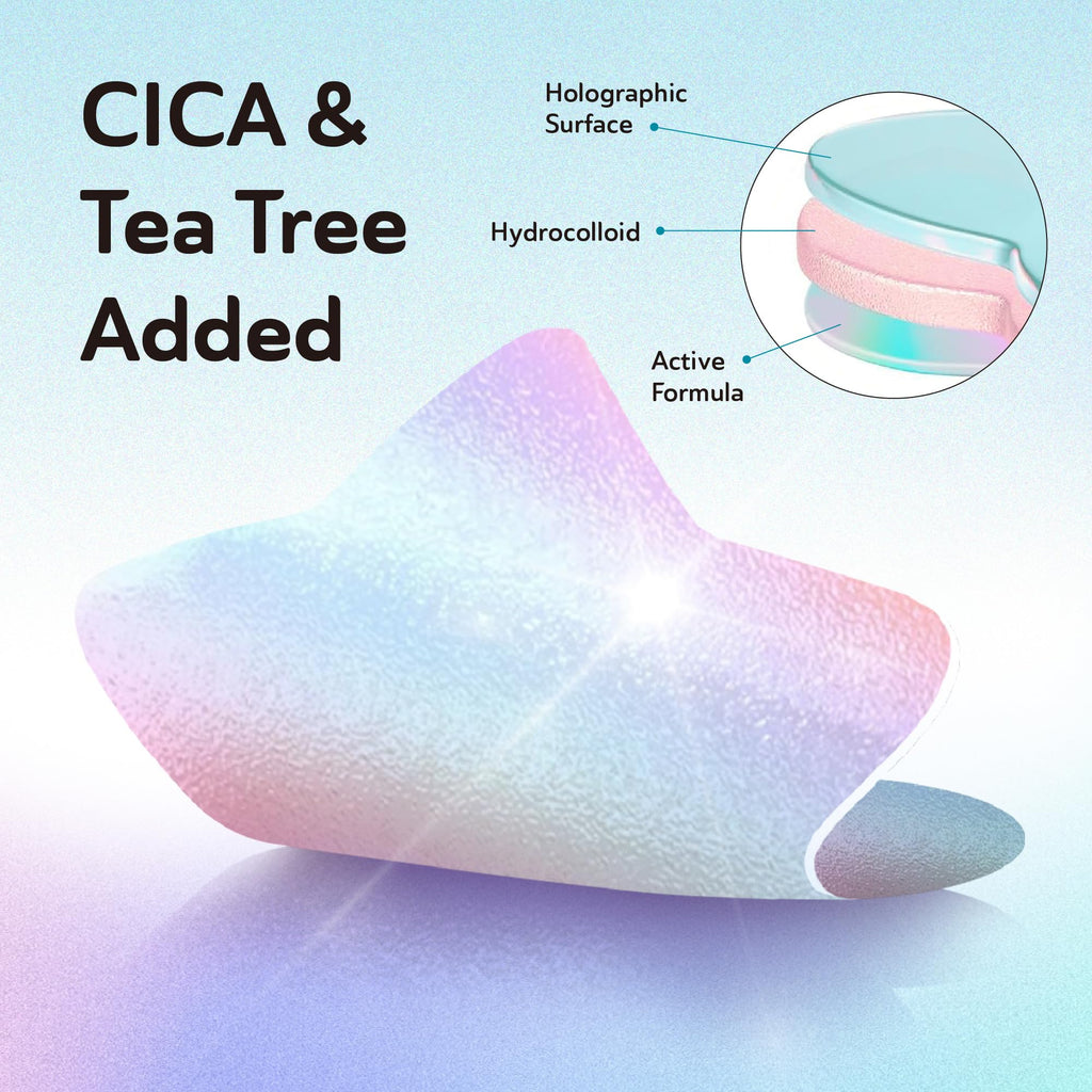 DERMA ANGEL Star Pimple Patches – 144 Absorbent Acne Patches with Salicylic Acid, CICA & Tea Tree (4 Designs)