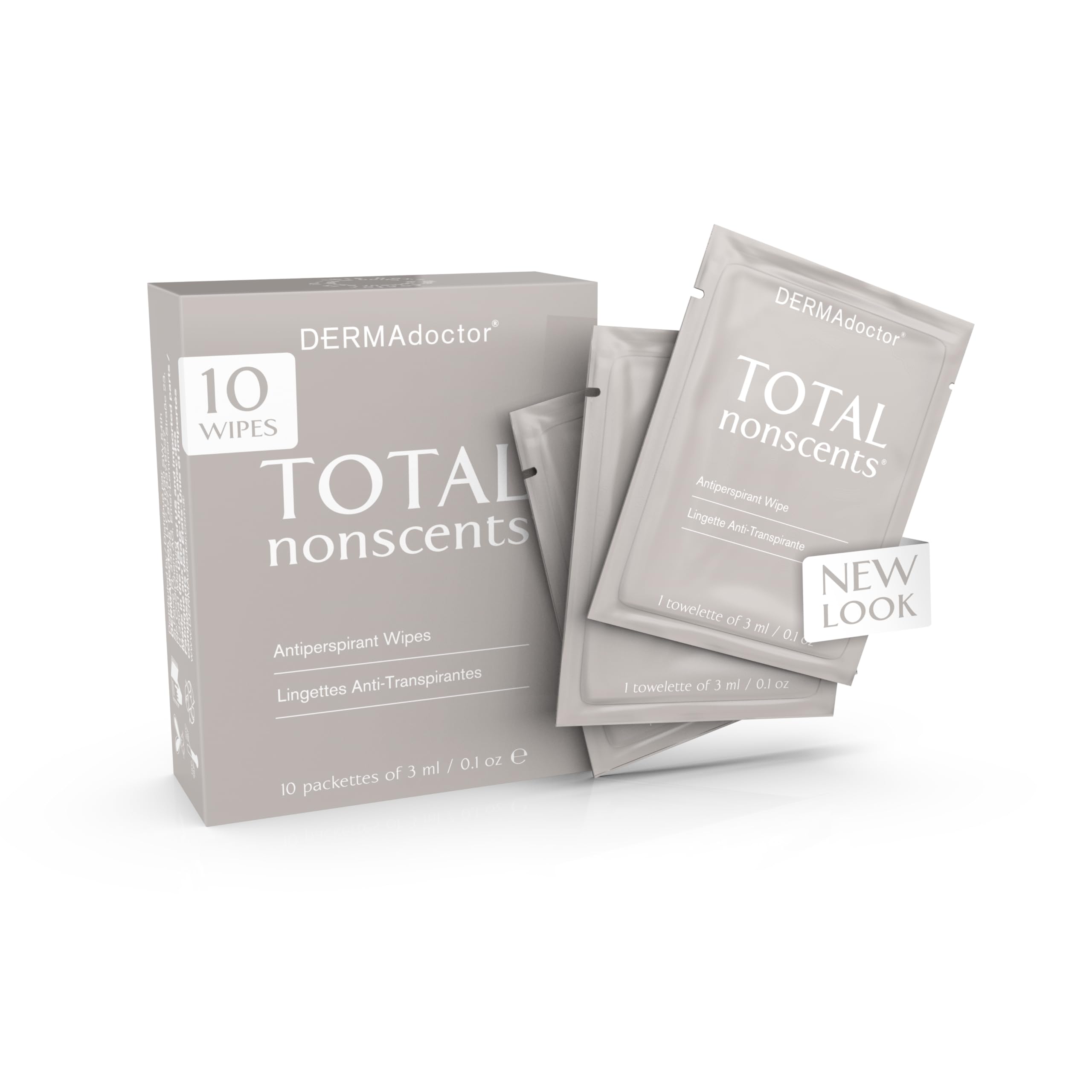 DERMAdoctor Deodorant Wipes Individually Wrapped - Refreshing Antiperspirant Wipes, Dermatologist-Formulated Sweat Protection | 10 Count