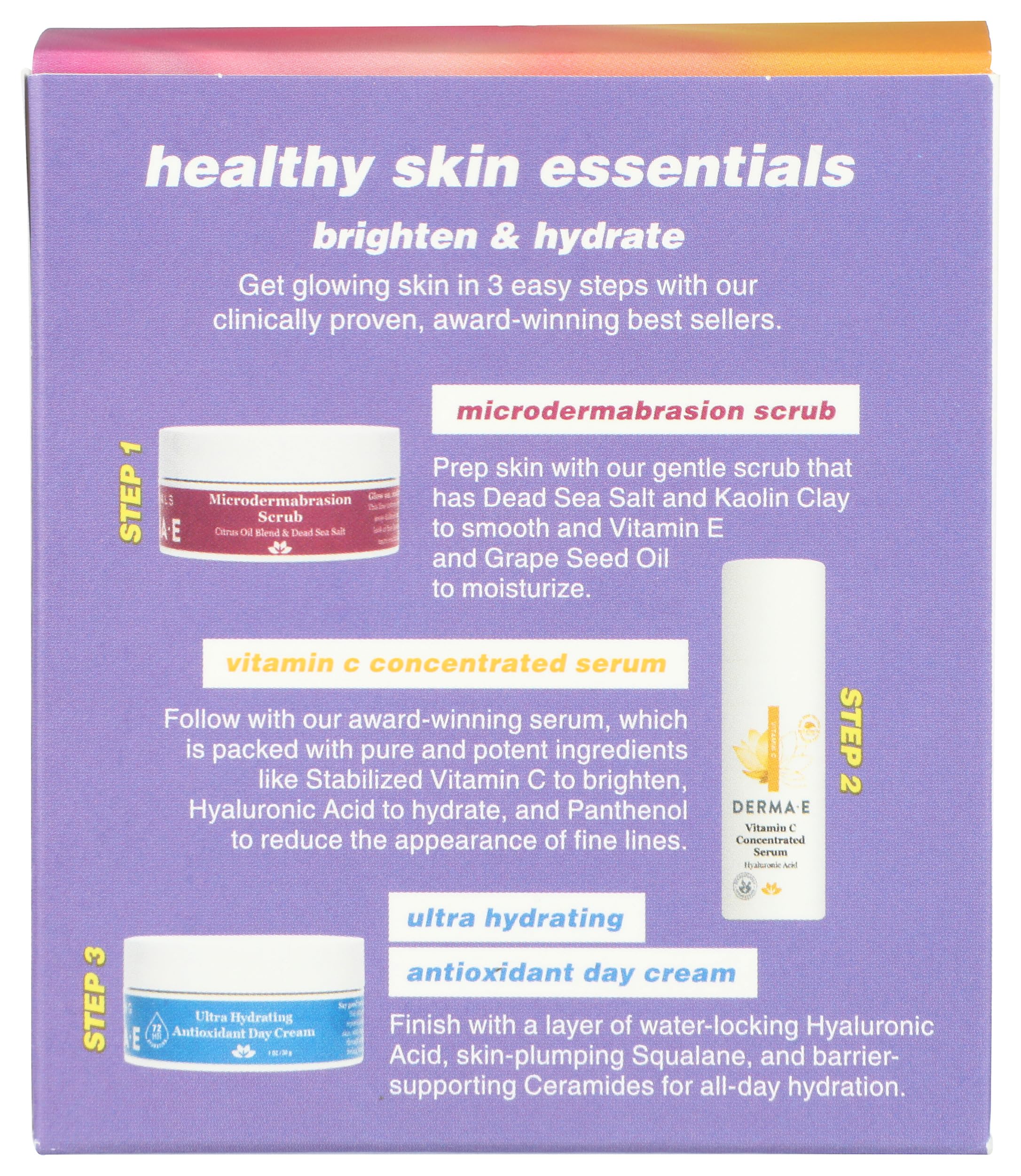 DERMA E Healthy Skin Essentials Kit – Cruelty-Free Skincare Set (1 EA)