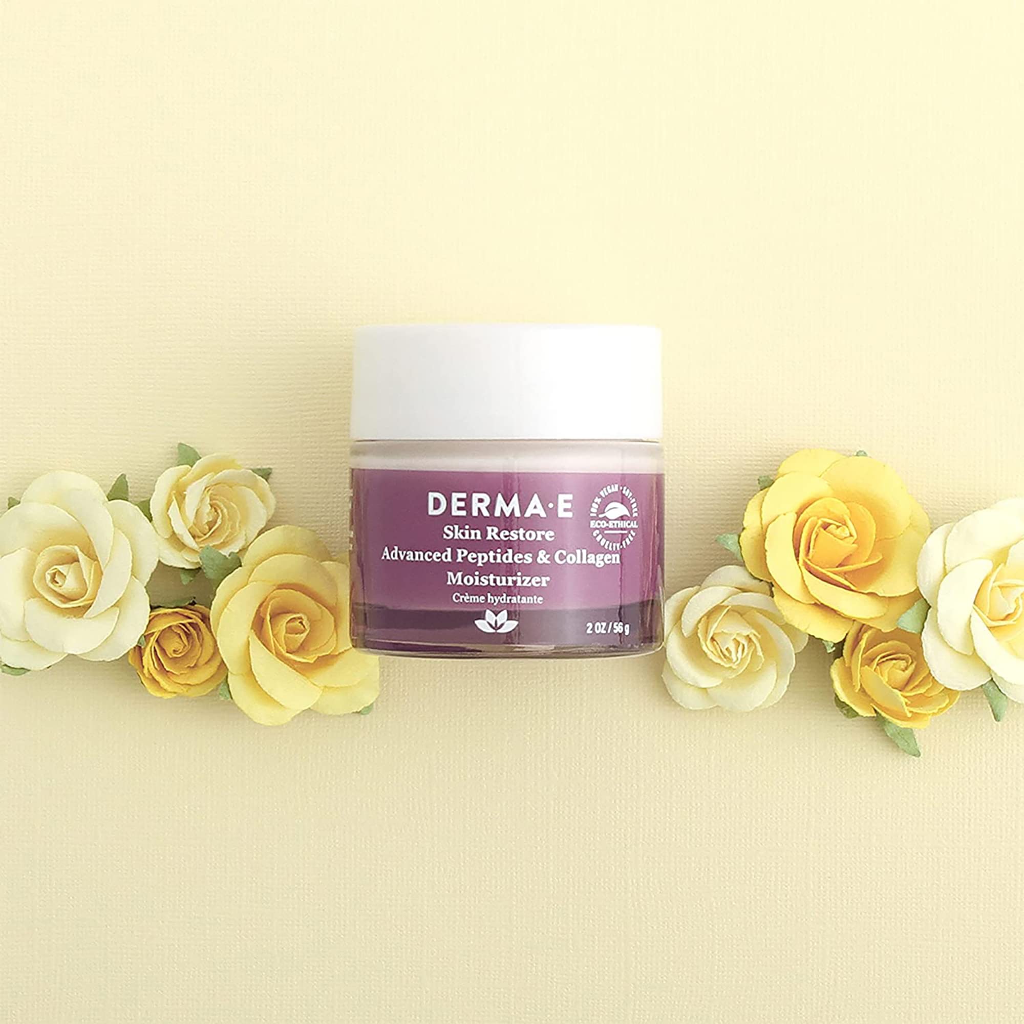 Derma E Advanced Peptides & Collagen Moisturizer – Double Action Day & Night Cream (2 oz)