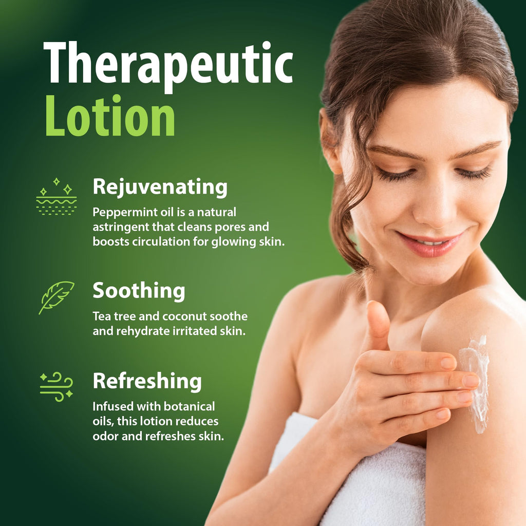 Derma-Nu Foot Lotion with Tea Tree Oil – Relief for Jock Itch, Athlete's Foot & Dry Cracked Feet