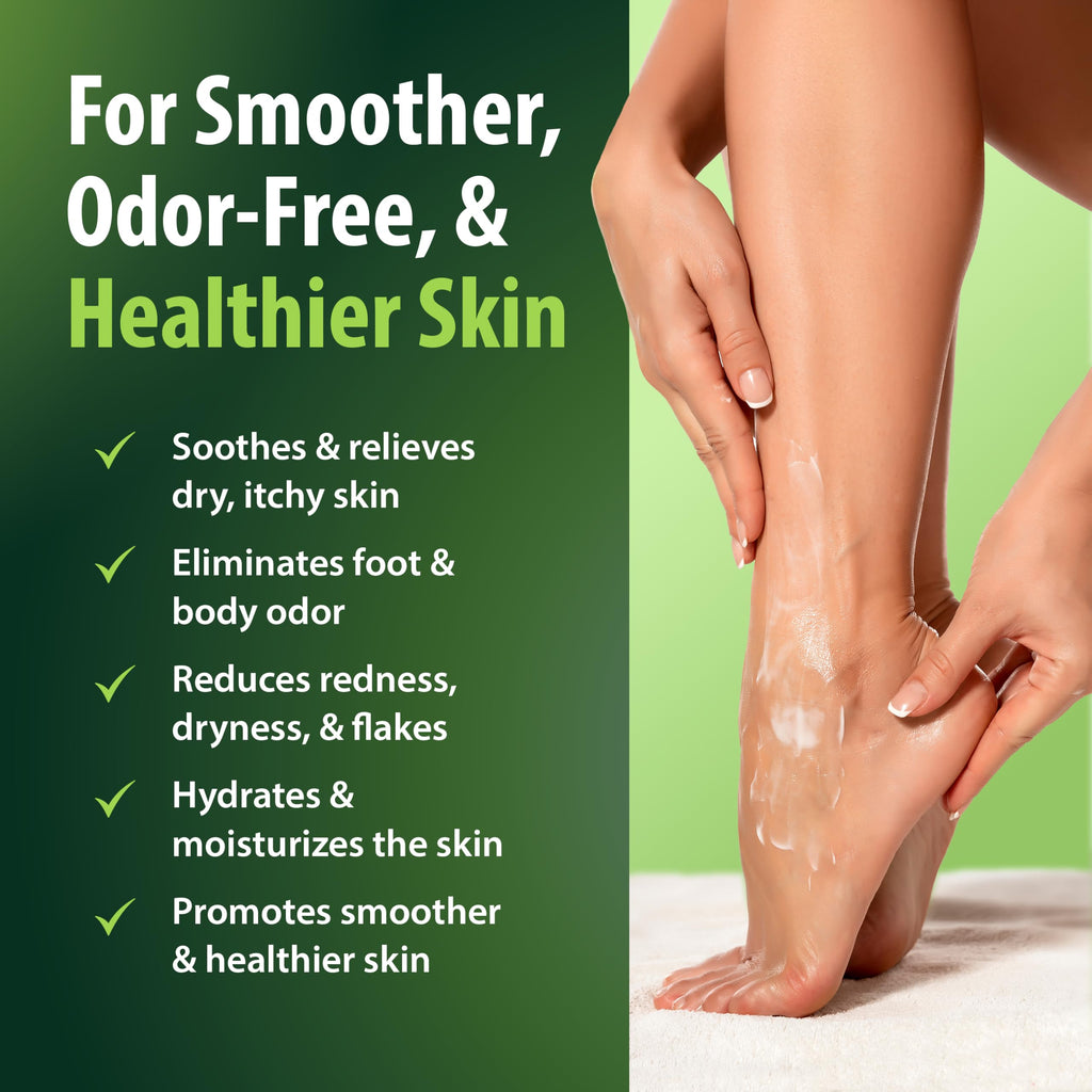 Derma-Nu Foot Lotion with Tea Tree Oil – Relief for Jock Itch, Athlete's Foot & Dry Cracked Feet