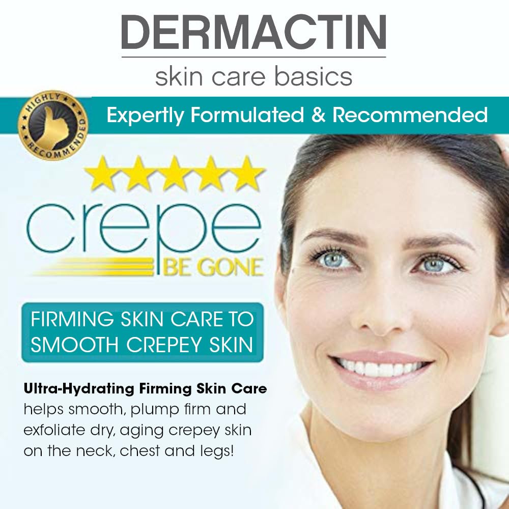 Dermactin Crepe Be Gone Body Souffle – Ultra Hydrating Cream for Crepey Skin | Classic 3 oz