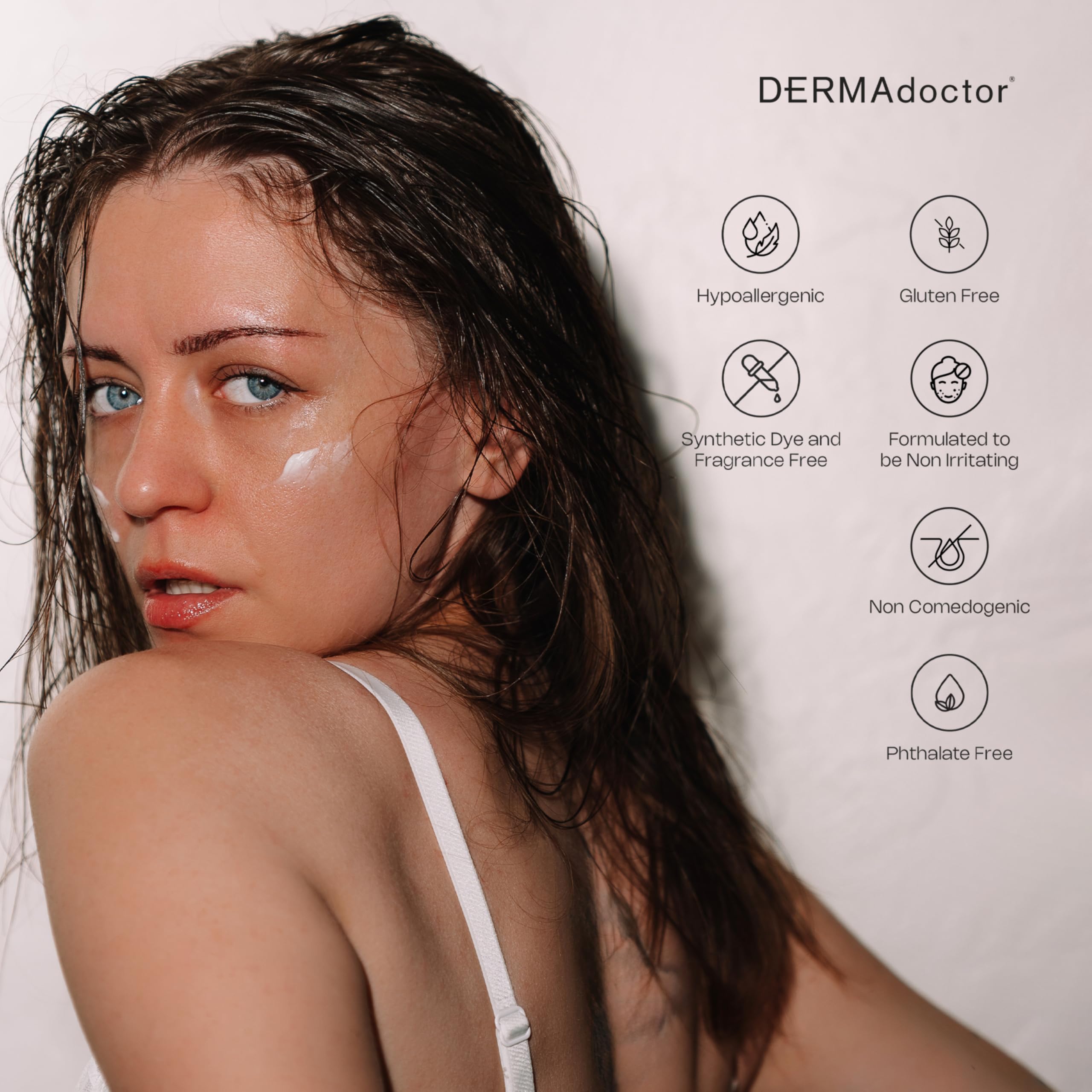 DERMAdoctor Face Cream – Anti-Aging Peptide Moisturizer with Ceramide & Squalane (1.7 oz)