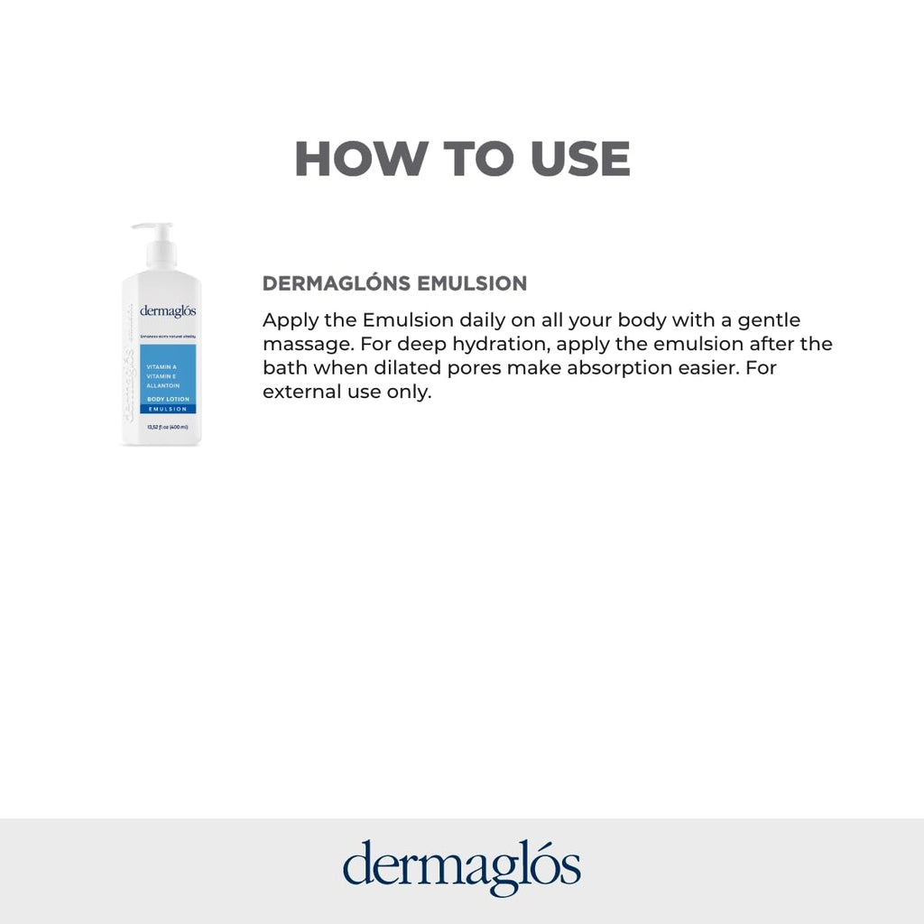 Dermaglós 2-Pack Moisturizing Body Lotion – Deep Hydration with Vitamin A, E & Allantoin | Tattoos, Scars & Stretch Marks Care