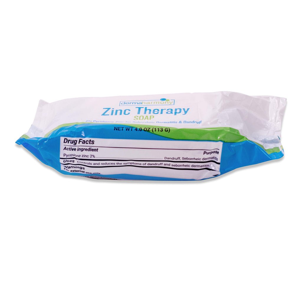 Dermaharmony 5-Pack 2% Pyrithione Zinc Bar Soap 4 oz – Fragrance-Free for Face & Body