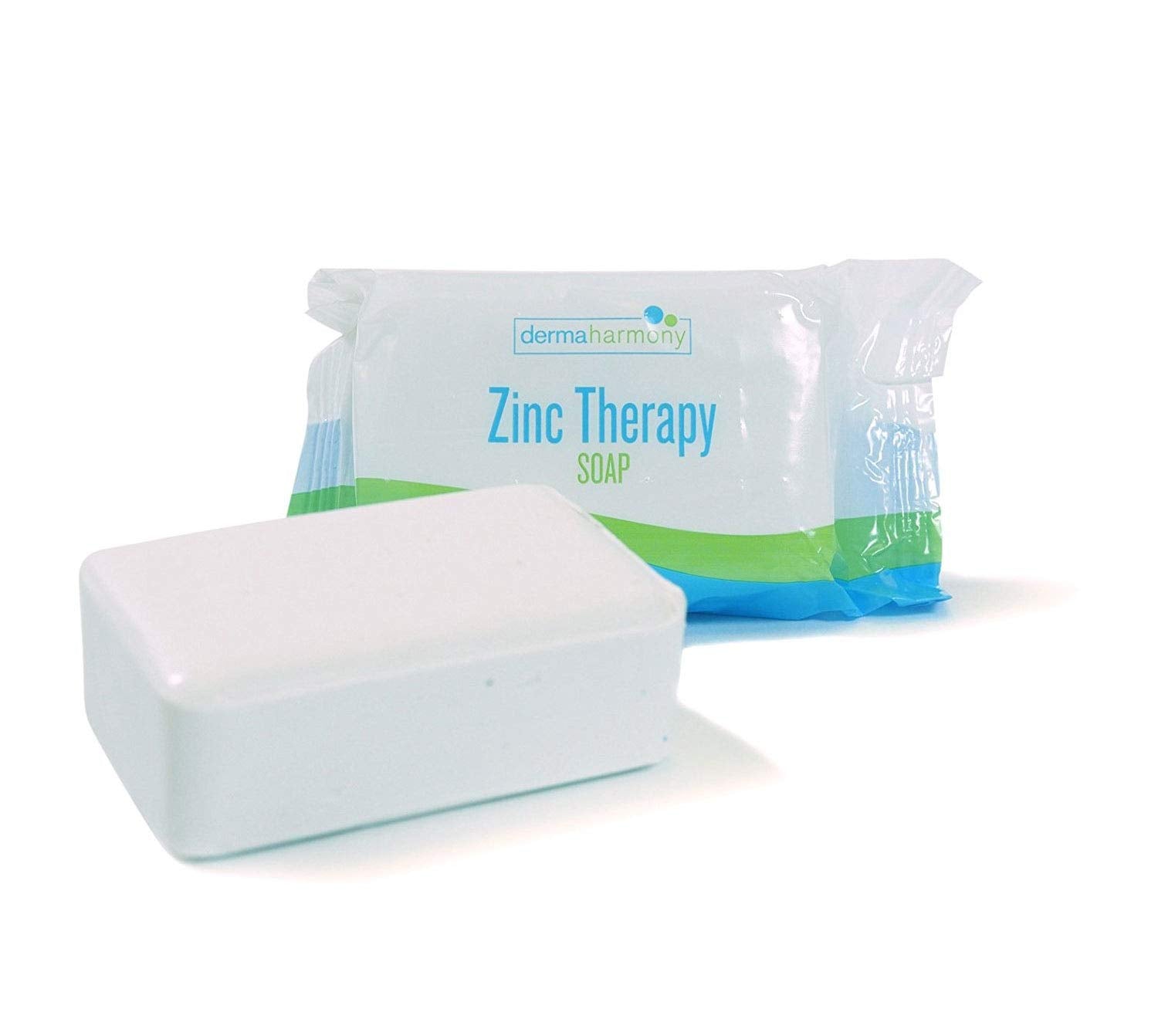 DermaHarmony 2% Pyrithione Zinc Bar Soap – Pack of 2 (4 oz) for Sensitive Skin Conditions | Made in USA