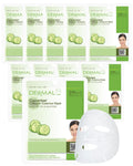 DERMAL Cucumber Collagen Essence Facial Mask Sheet 23g Pack of 10 – Soothing & Moisturizing