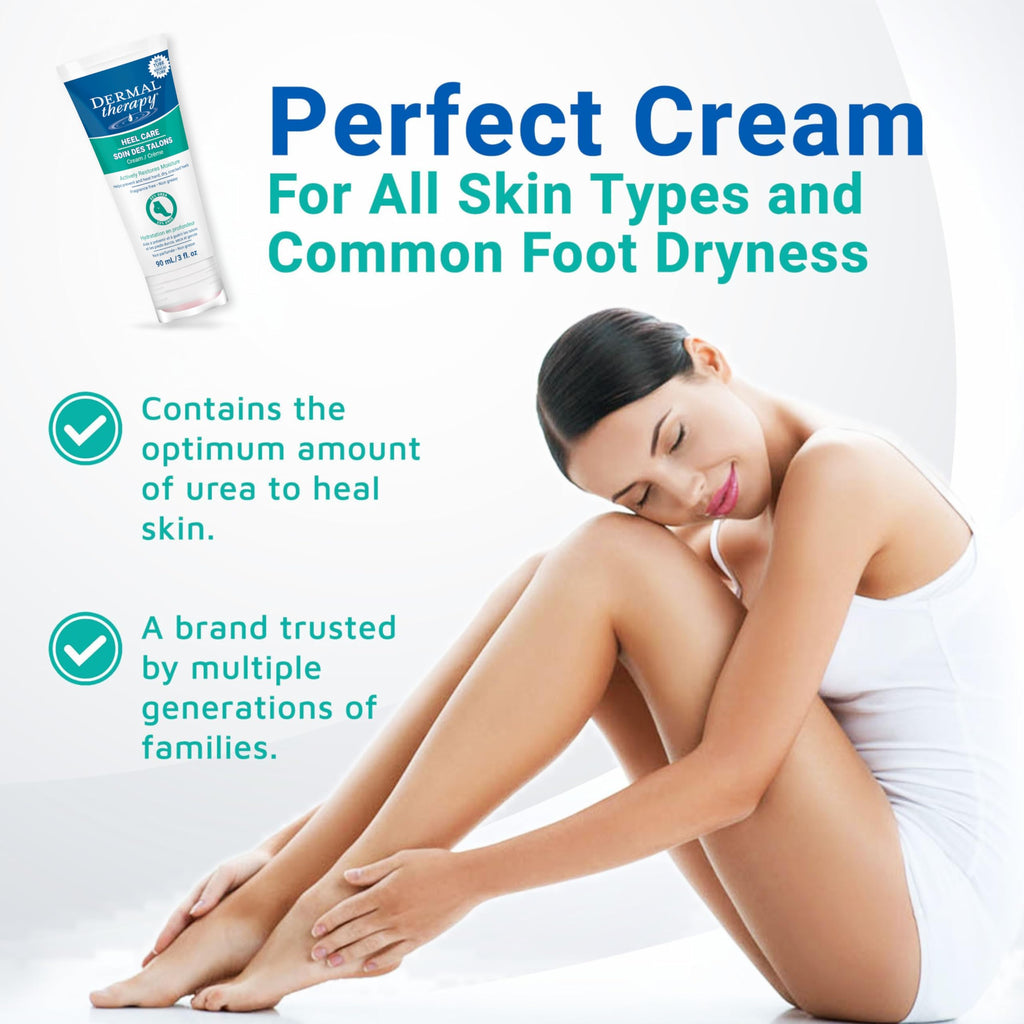 Dermal Therapy Heel Care Cream – Intensive Foot Moisturizer with Urea & AHAs | Non-Greasy