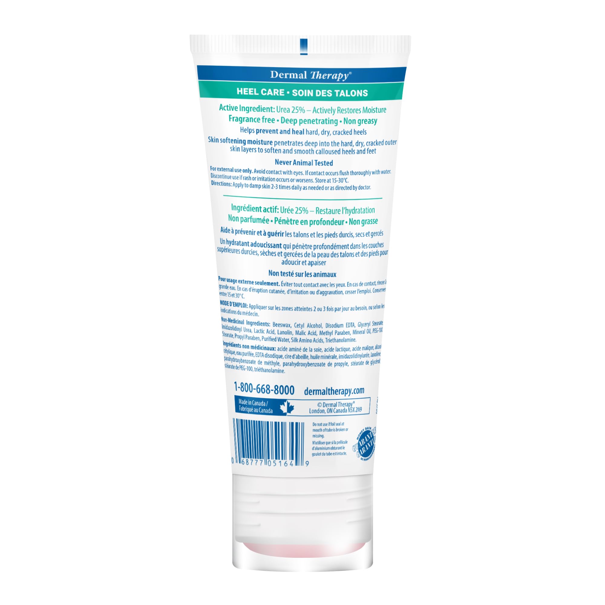 Dermal Therapy Heel Care Cream – Intensive Foot Moisturizer with Urea & AHAs | Non-Greasy