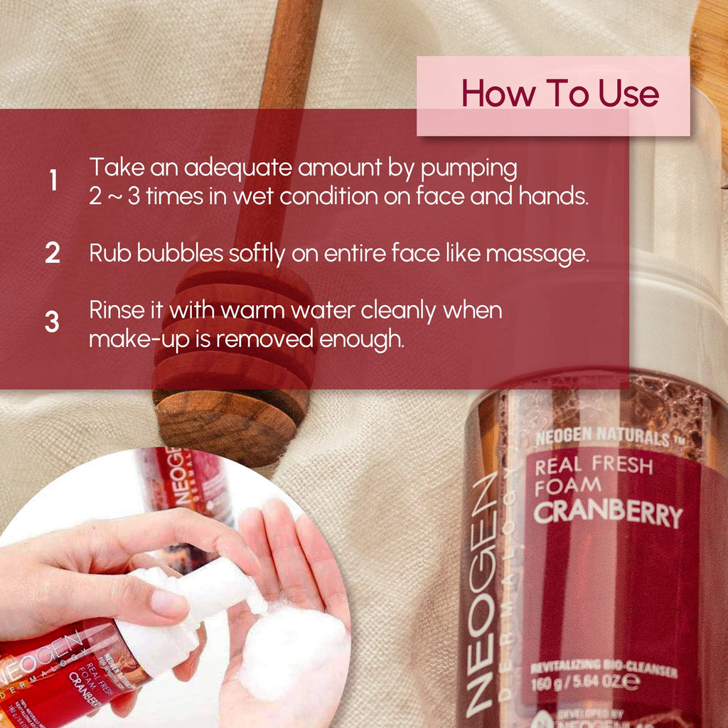 DERMALOGY by NEOGENLAB Real Fresh Foam Cranberry – Gentle Hydrating Cleanser