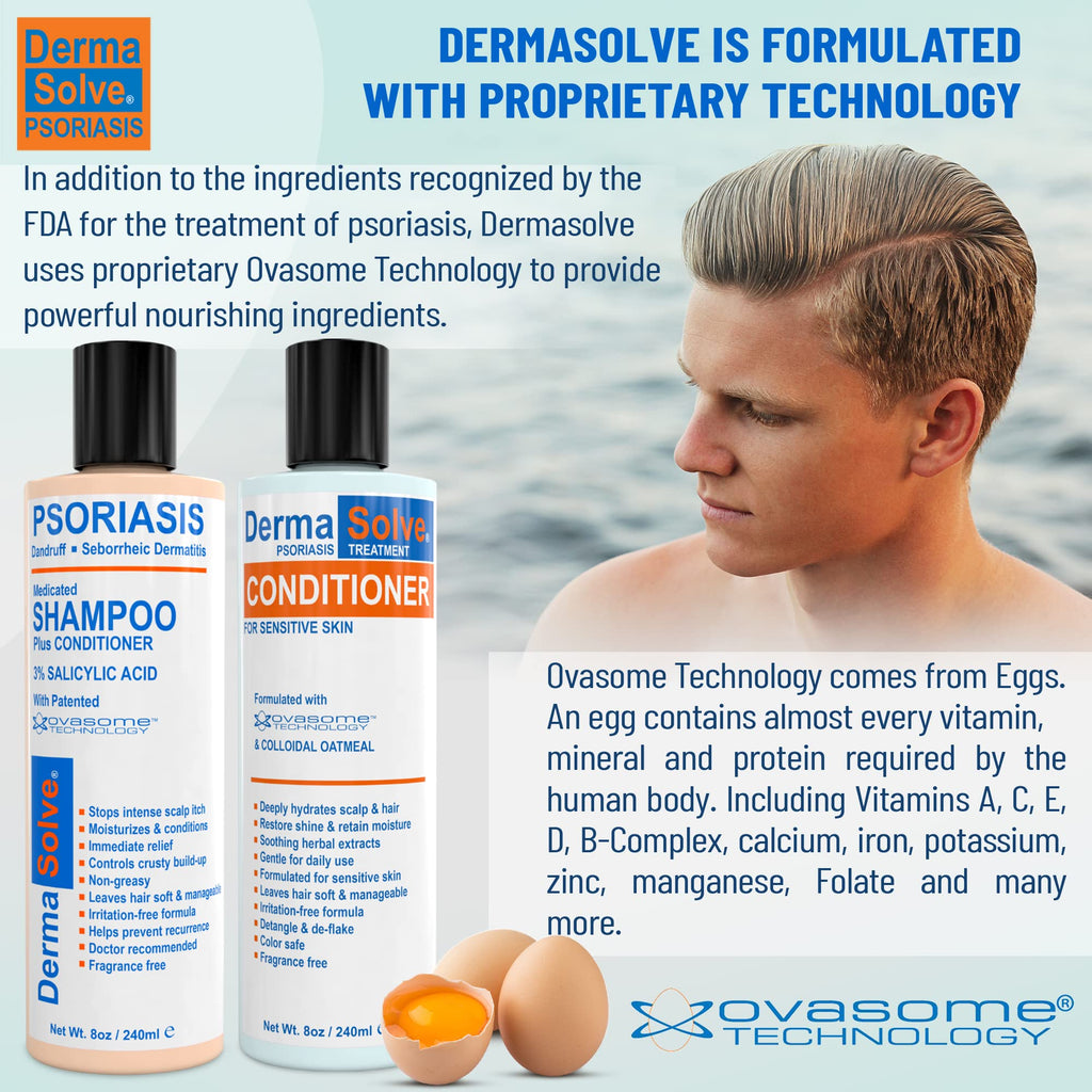 Dermasolve Medicated Scalp Shampoo & Conditioner for Psoriasis & Dandruff