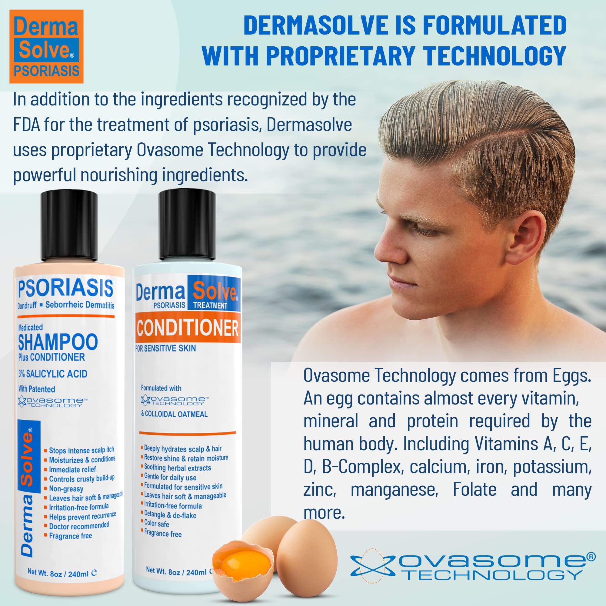 Dermasolve Medicated Scalp Shampoo & Conditioner for Psoriasis & Dandruff