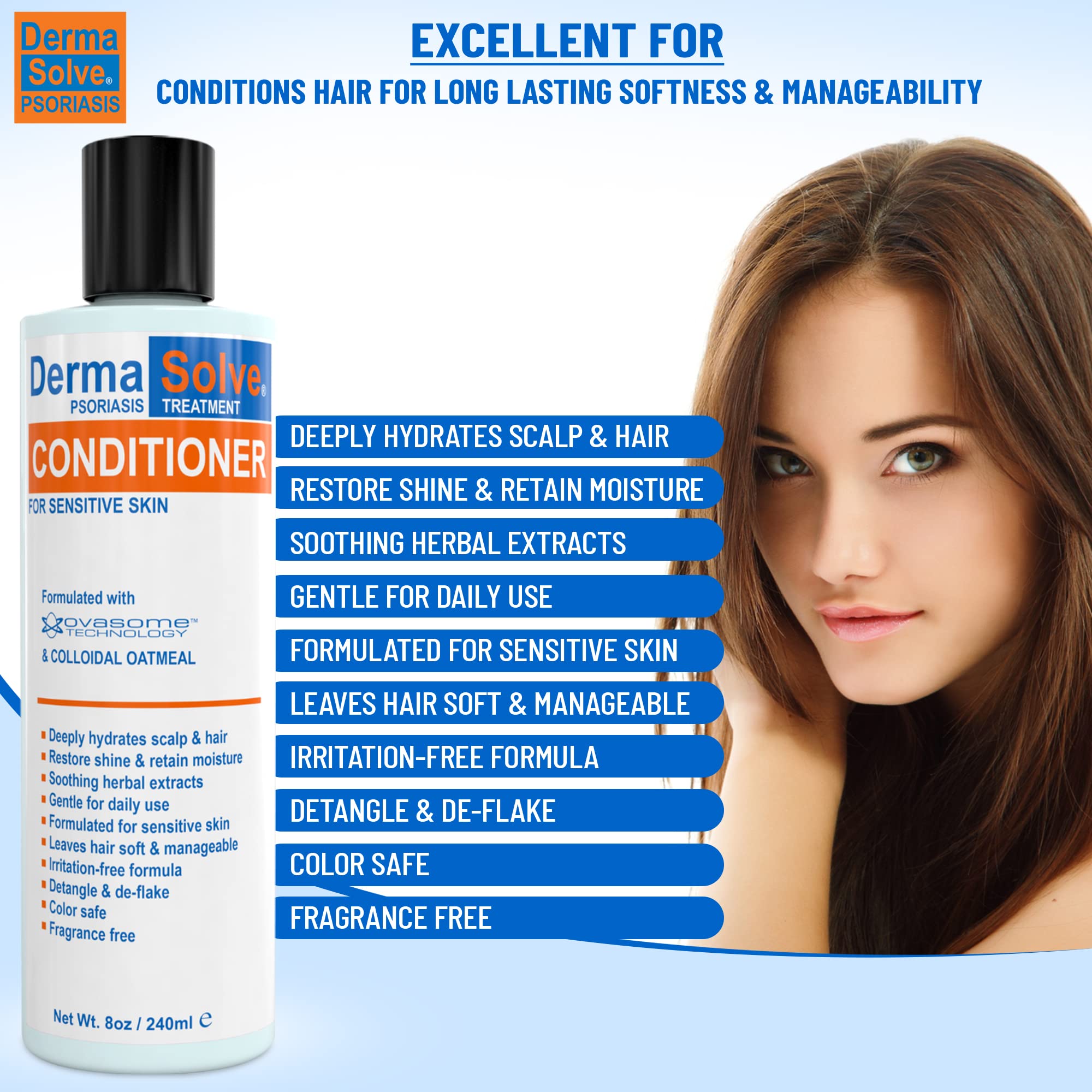 Dermasolve Medicated Scalp Shampoo & Conditioner for Psoriasis & Dandruff
