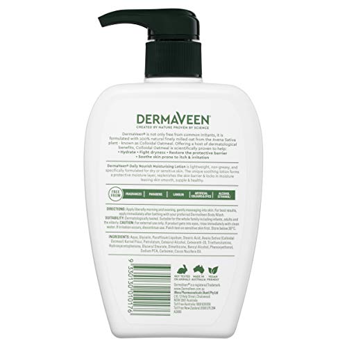 DermaVeen Moisturising Lotion 500ml – Fragrance-Free Hydration for Dry & Sensitive Skin