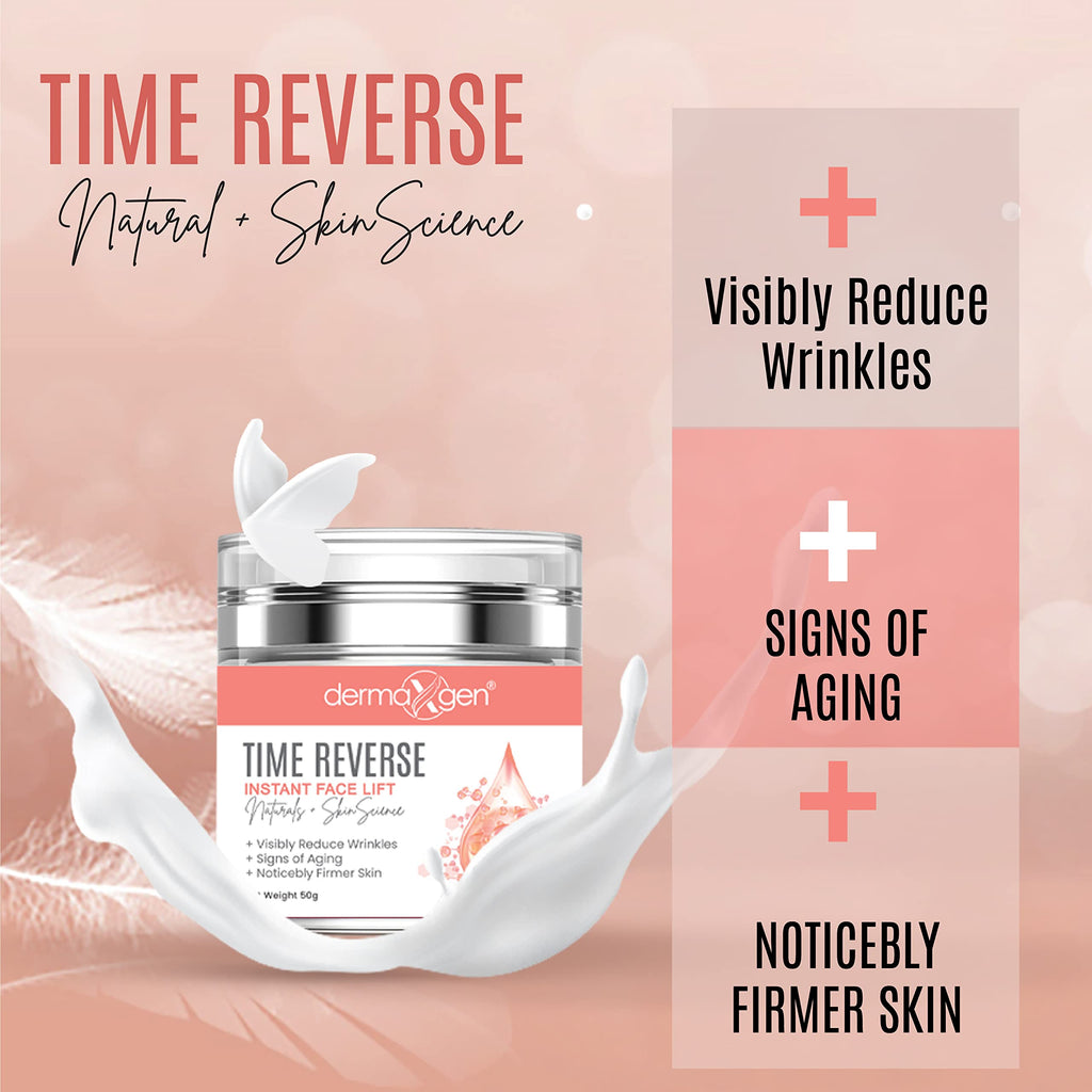 DERMAXGEN Time Reverse Facial Cream – Instant Lift for Neck, Chest & Skin