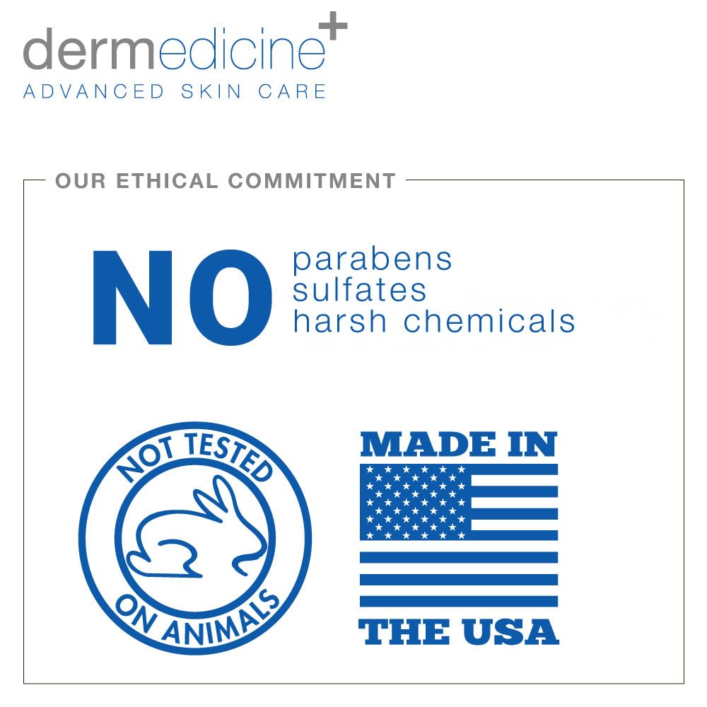 Dermedicine 5-in-1 Retinol, Vitamin C, Collagen, Hyaluronic Acid & Niacinamide Cream | Smooth Fine Lines & Brighten Dark Spots | 2 oz