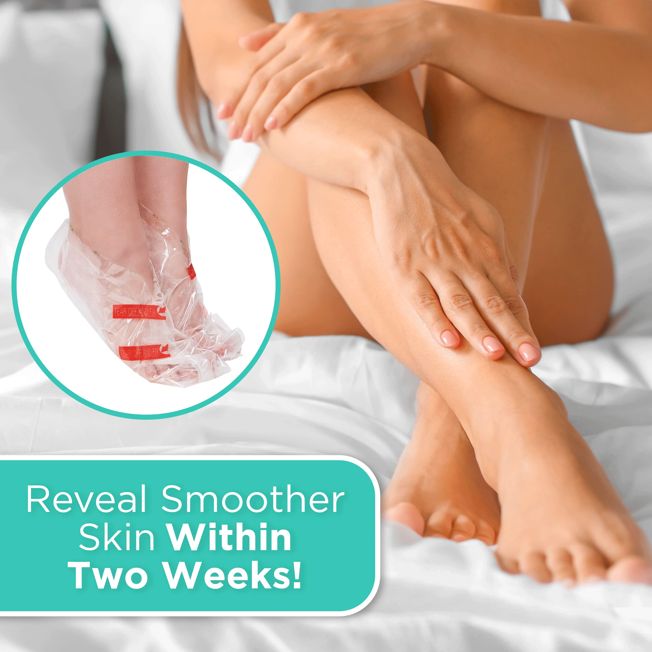 DERMORA Foot Peel Mask – Exfoliating Foot Masks for Dry, Cracked Feet & Callus Removal | Pack of 2 | Regular Size